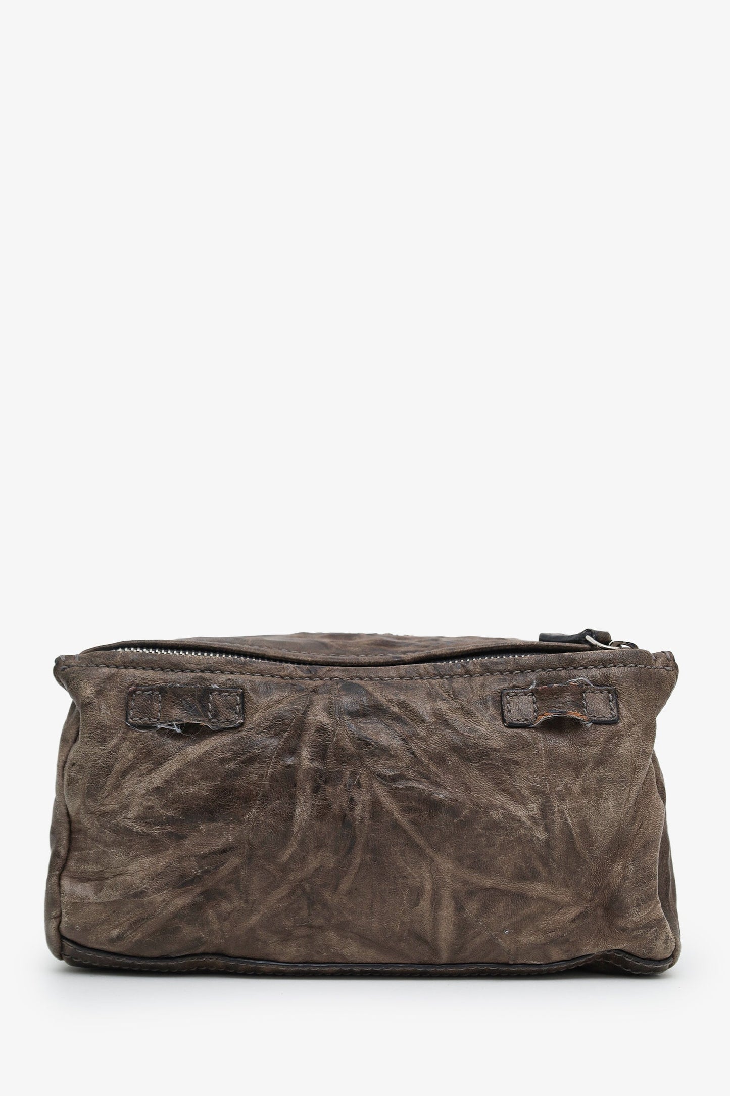 Givenchy Brown Crinkled Leather Mini Pandora Crossbody