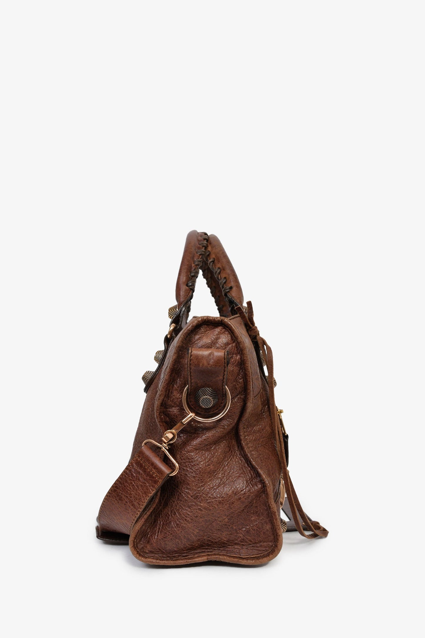 Balenciaga Vintage Rust Brown Leather City Bag RGHW
