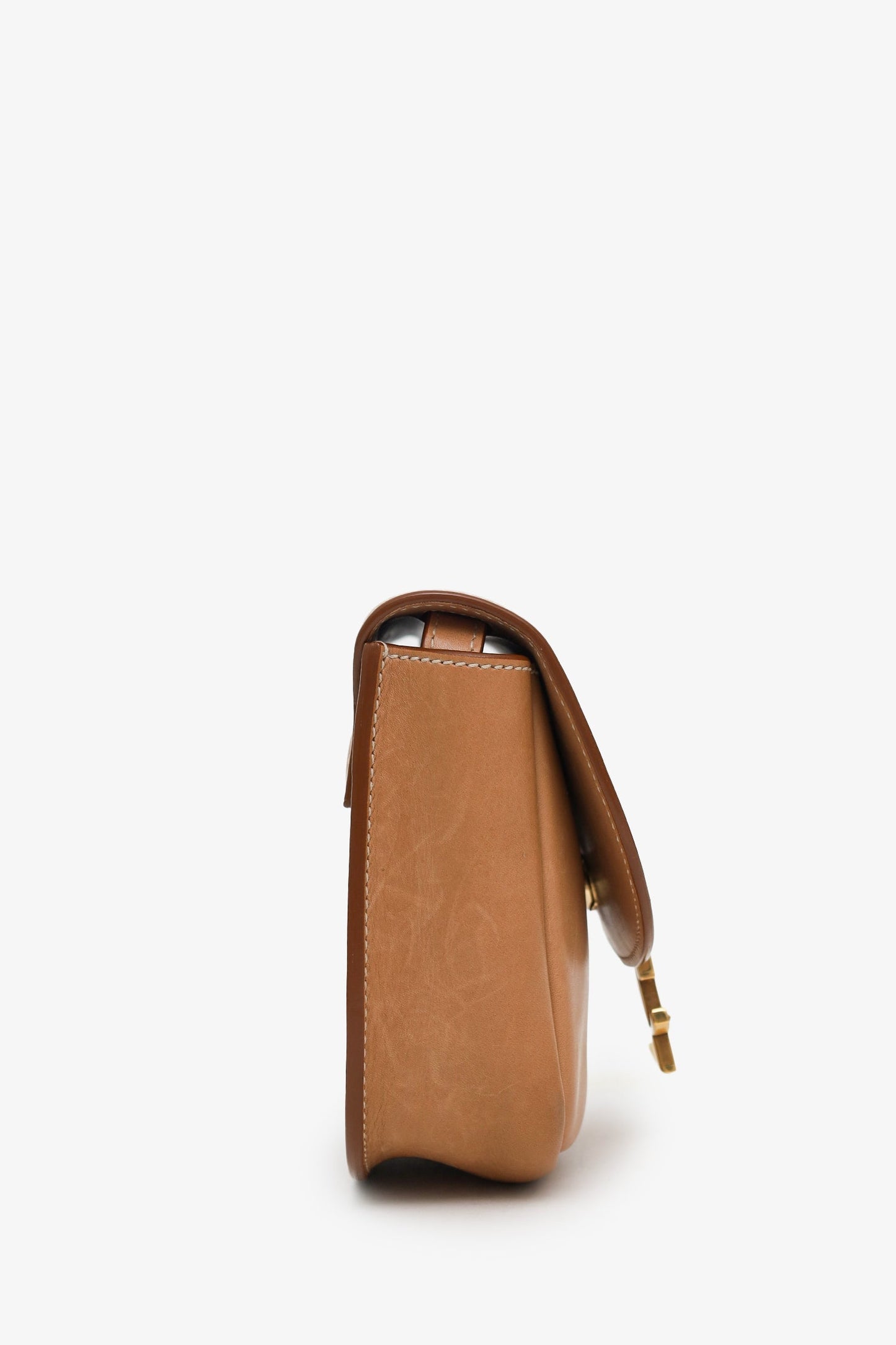 Saint Laurent Brown Leather Kaia Crossbody Bag