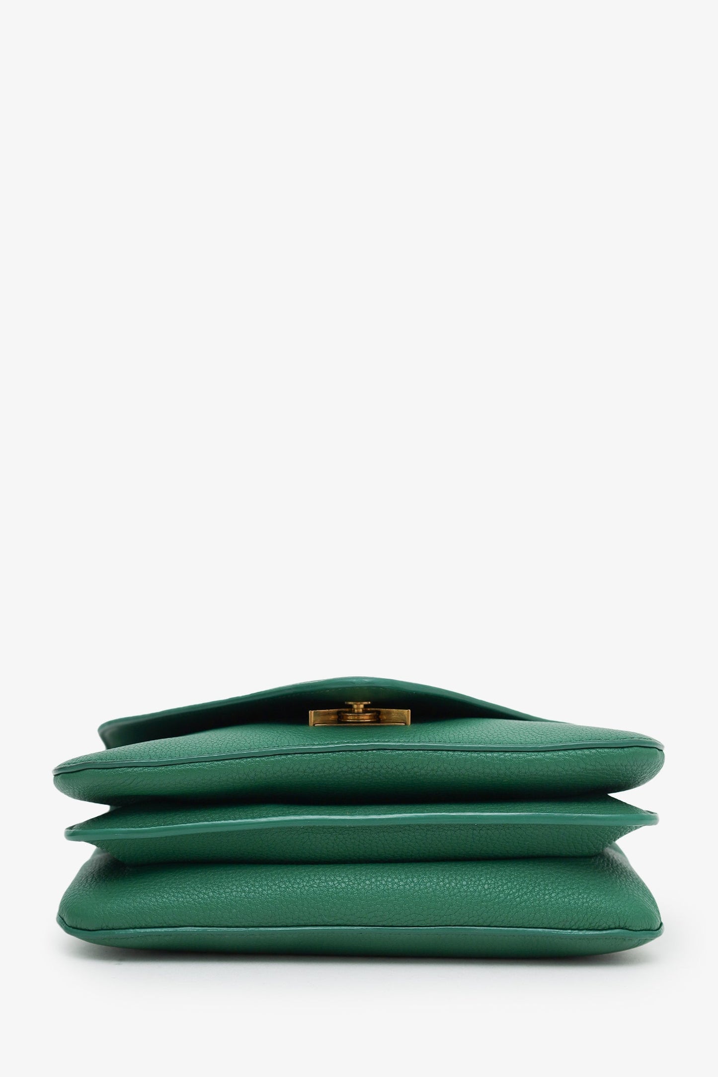 Bottega Veneta Green/Gold Mount Envelope Crossbody Bag