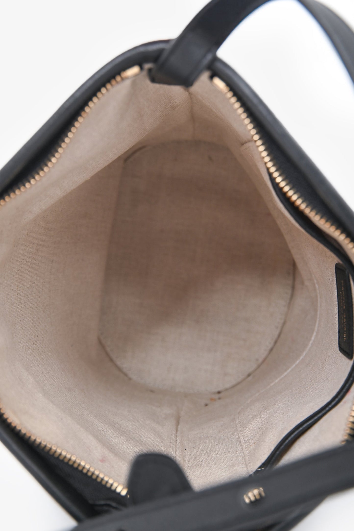 Mansur Gavriel Black Leather Logo Bucket Bag