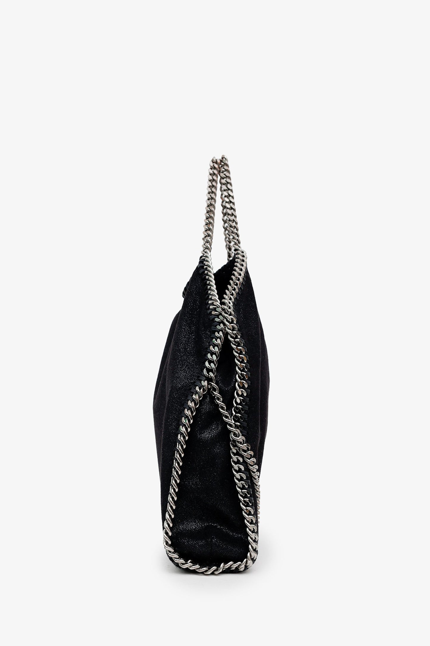 Stella McCartney Black Faux Suede Falabella Tote Bag