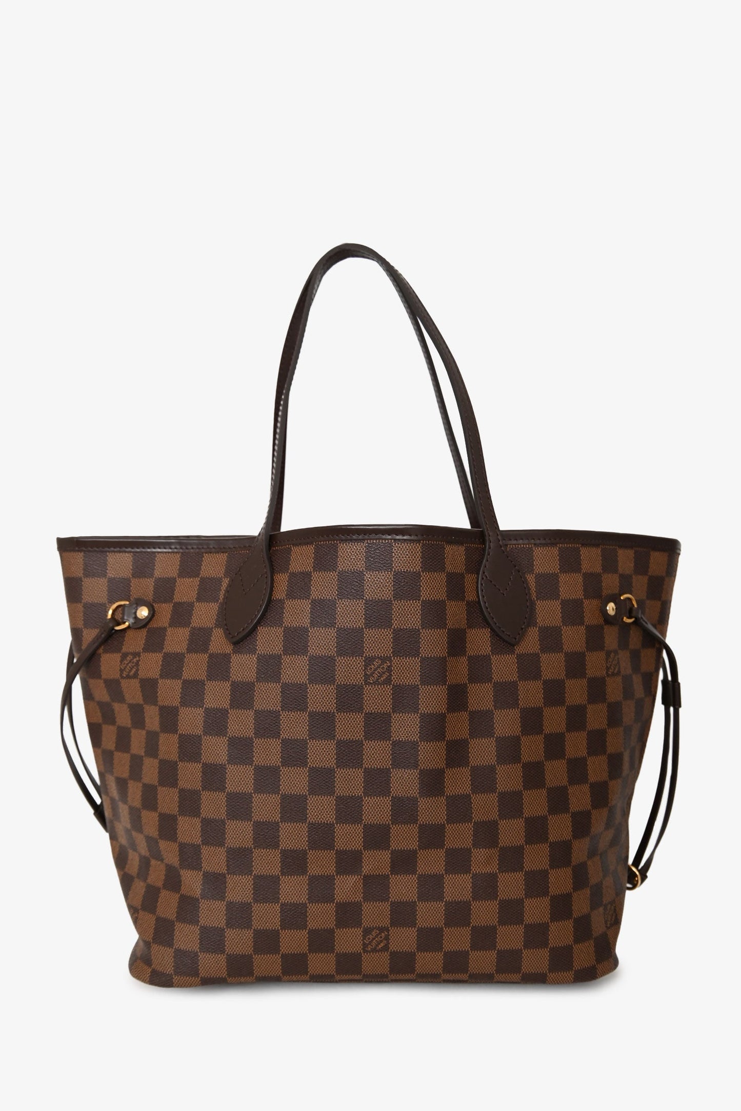 Louis Vuitton 2018 Damier Ebene Rose Ballerine Neverfull MM With Pouch