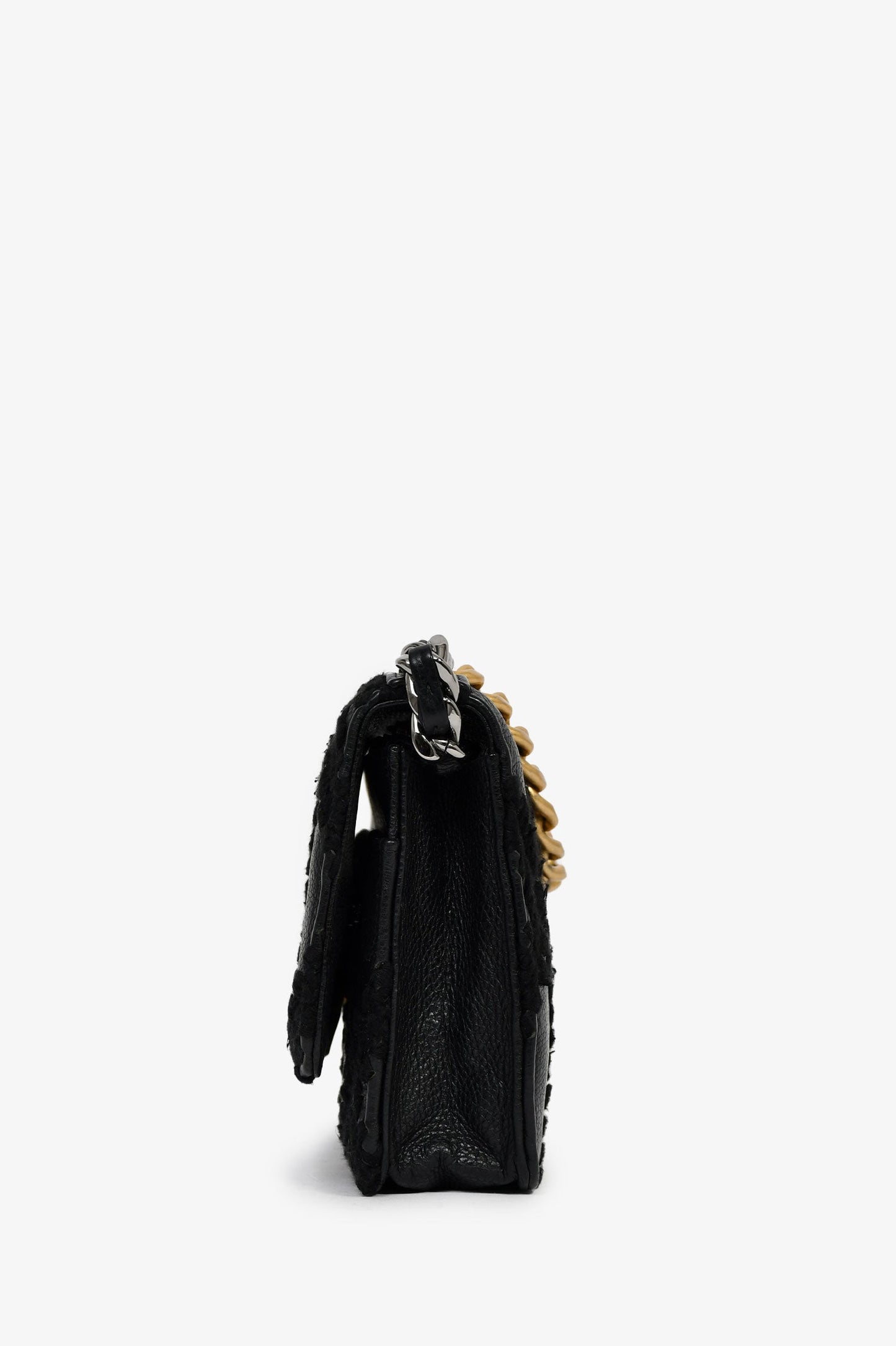 Chanel™ 2020 Black Leather Crochet Chanel™ 19 Wallet On Chain