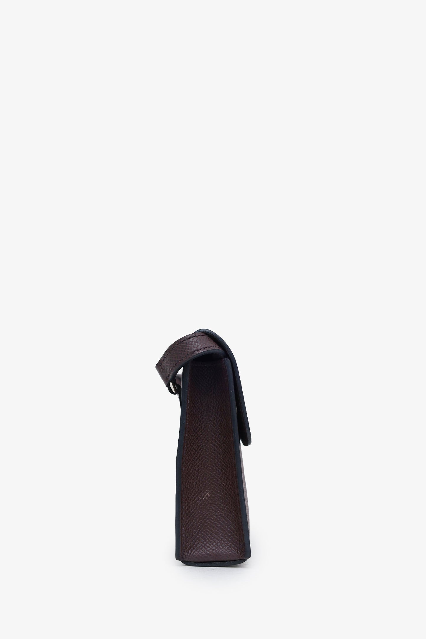 Hermès 2023 Rouge Sellier Epsom Leather Hermèsnap Wallet With Strap
