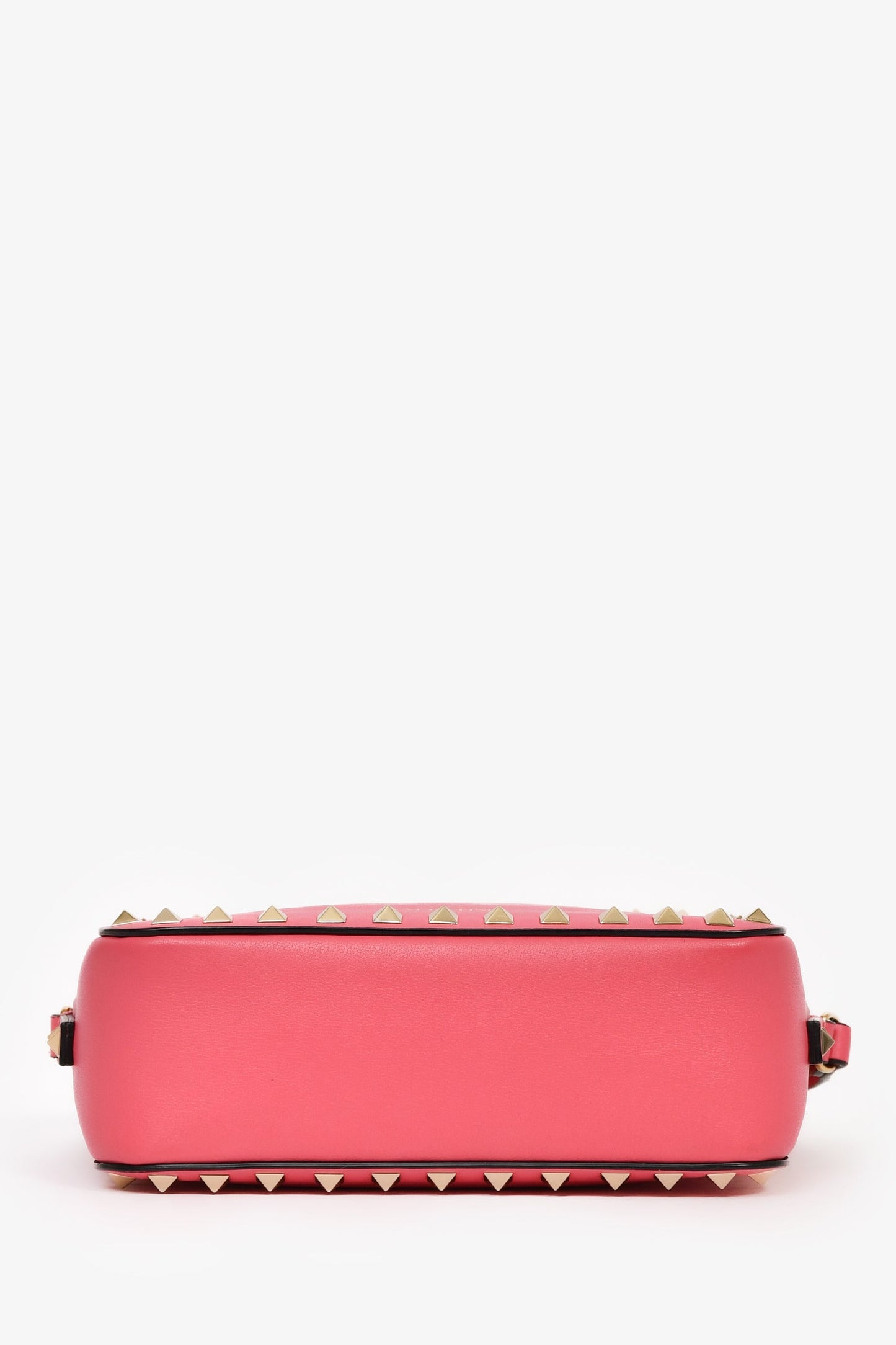 Valentino Pink Leather Rockstud Camera Bag