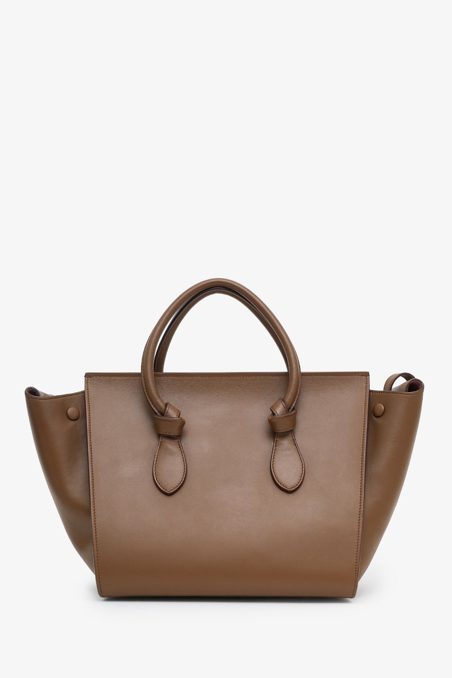 Celine Brown Calfskin Medium Tie Knot Tote Bag