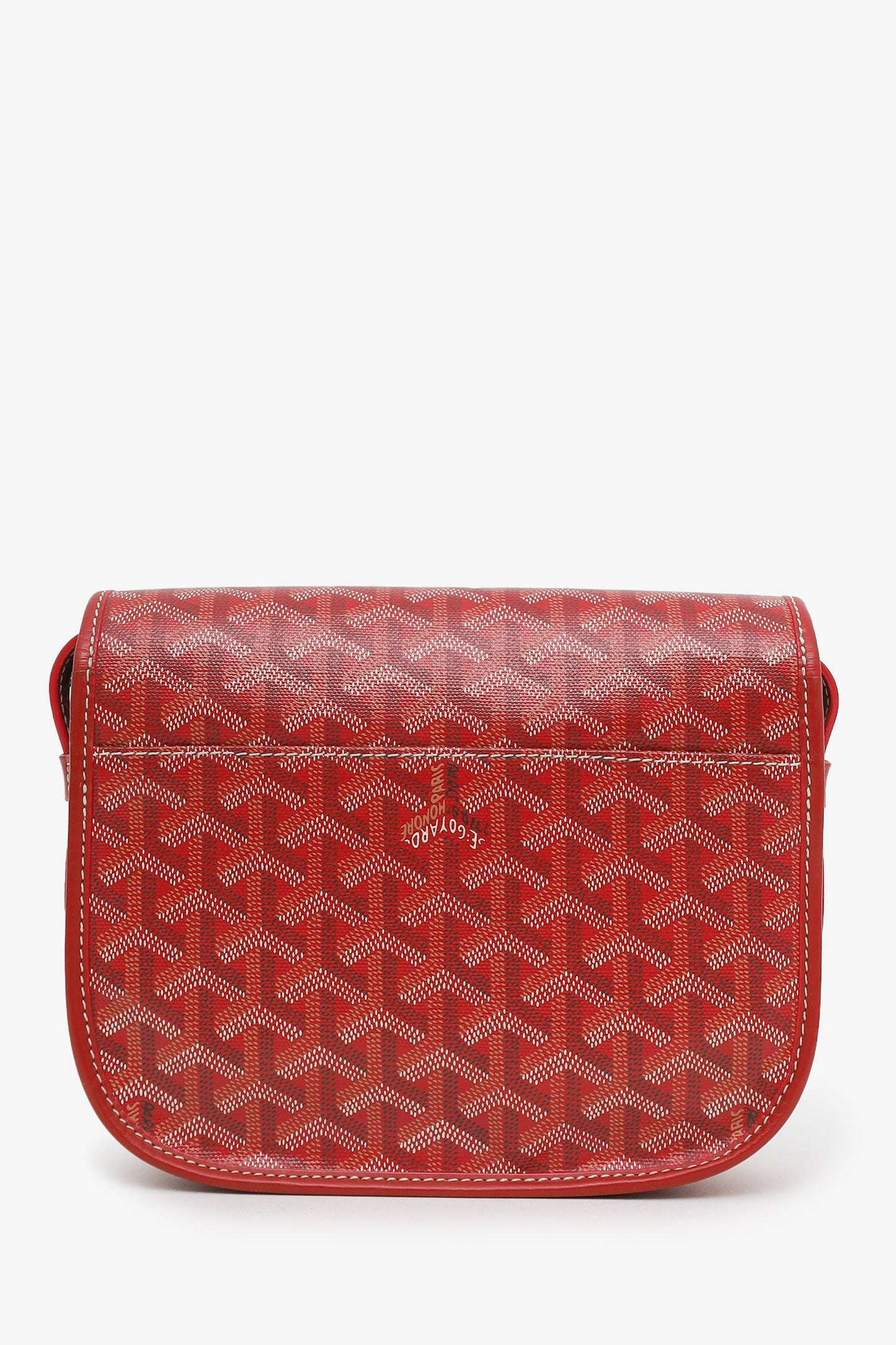 Goyard Red Goyardine Belvedere PM Messenger Bag