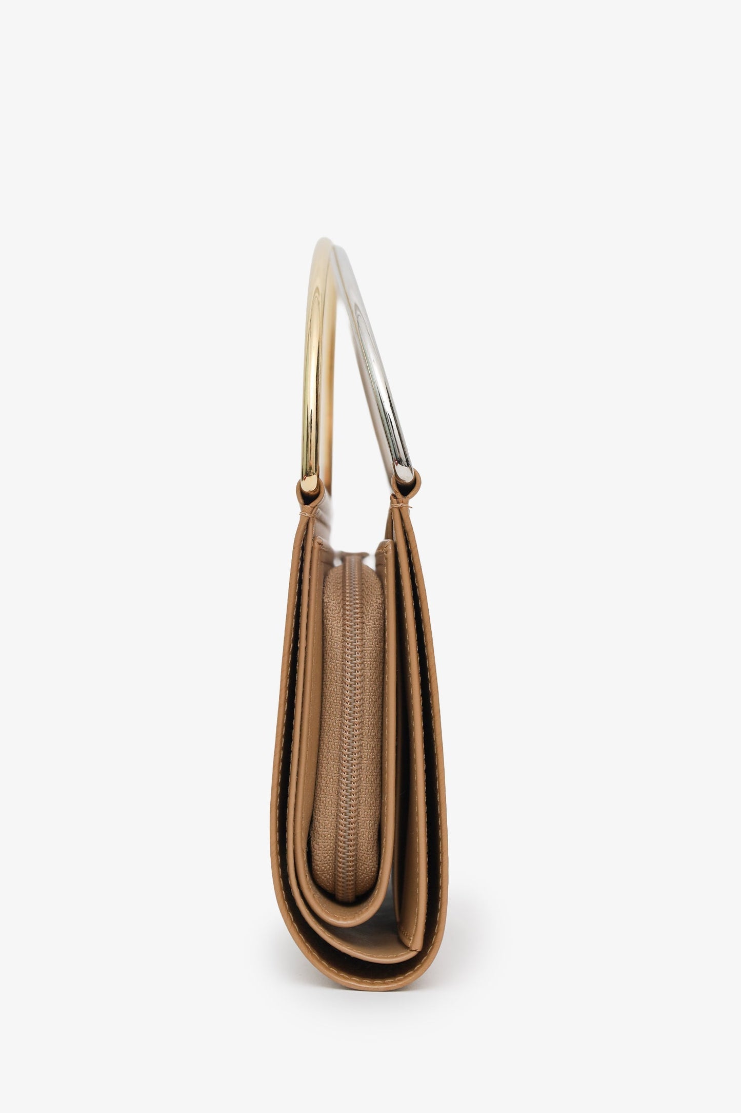 Cartier Beige Smooth Calfskin Leather Trinity Mini Wallet Clutch Bag