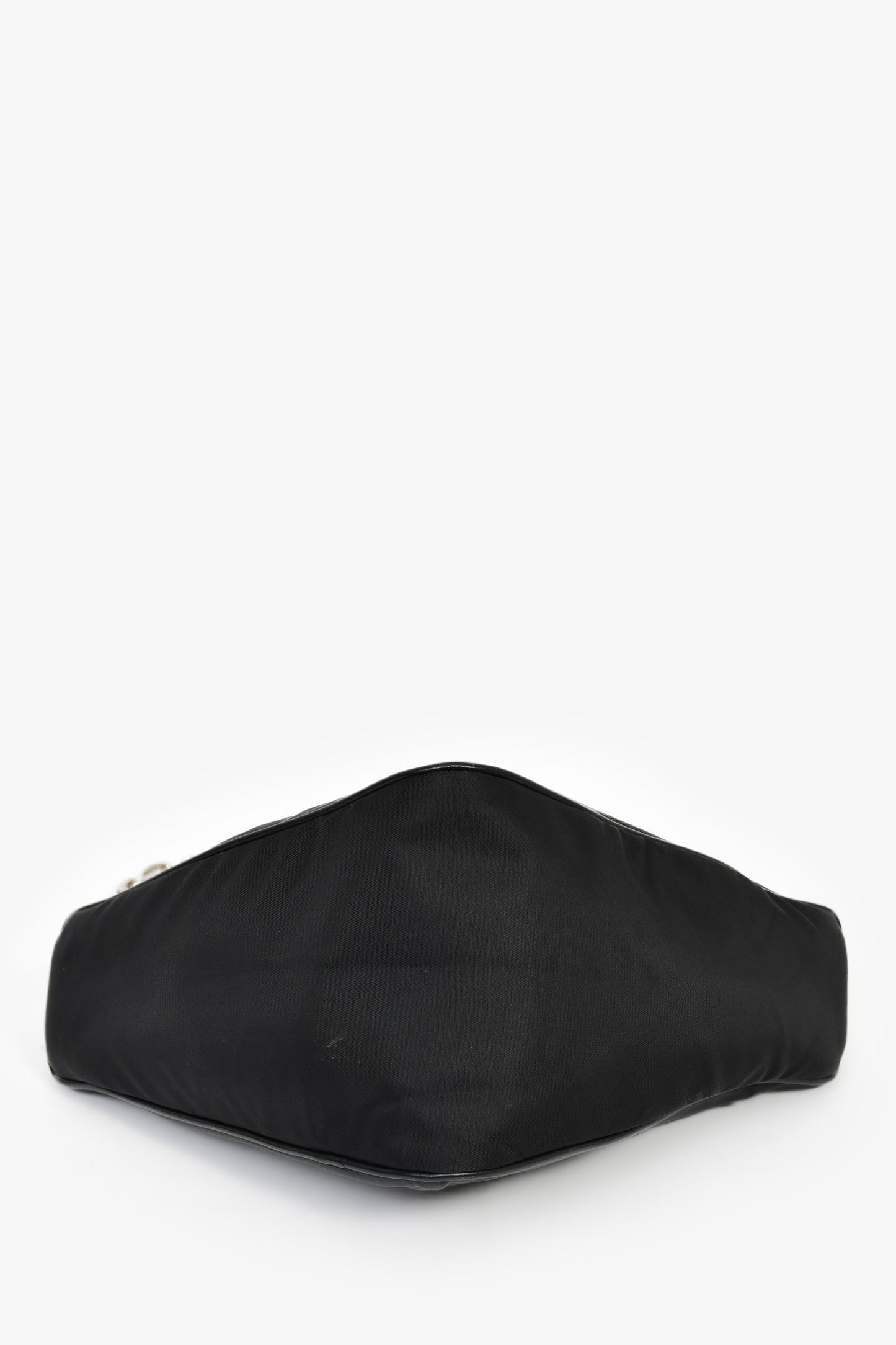 Prada Black Nylon 2005 Re-Edition Crossbody Triangle Shape
