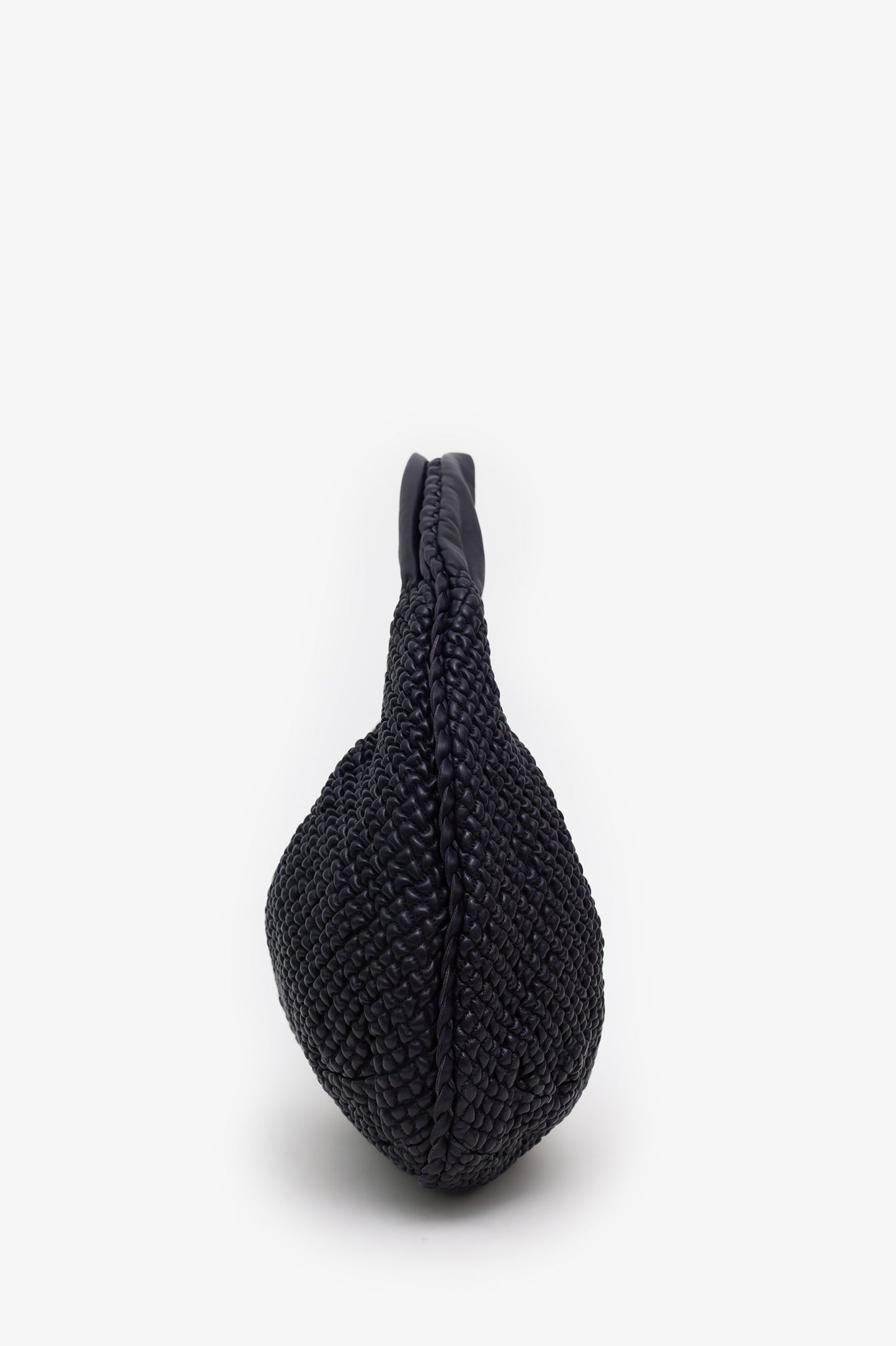 Bottega Veneta Navy Nappa Intrecciato Weave Maxi Veneta Hobo
