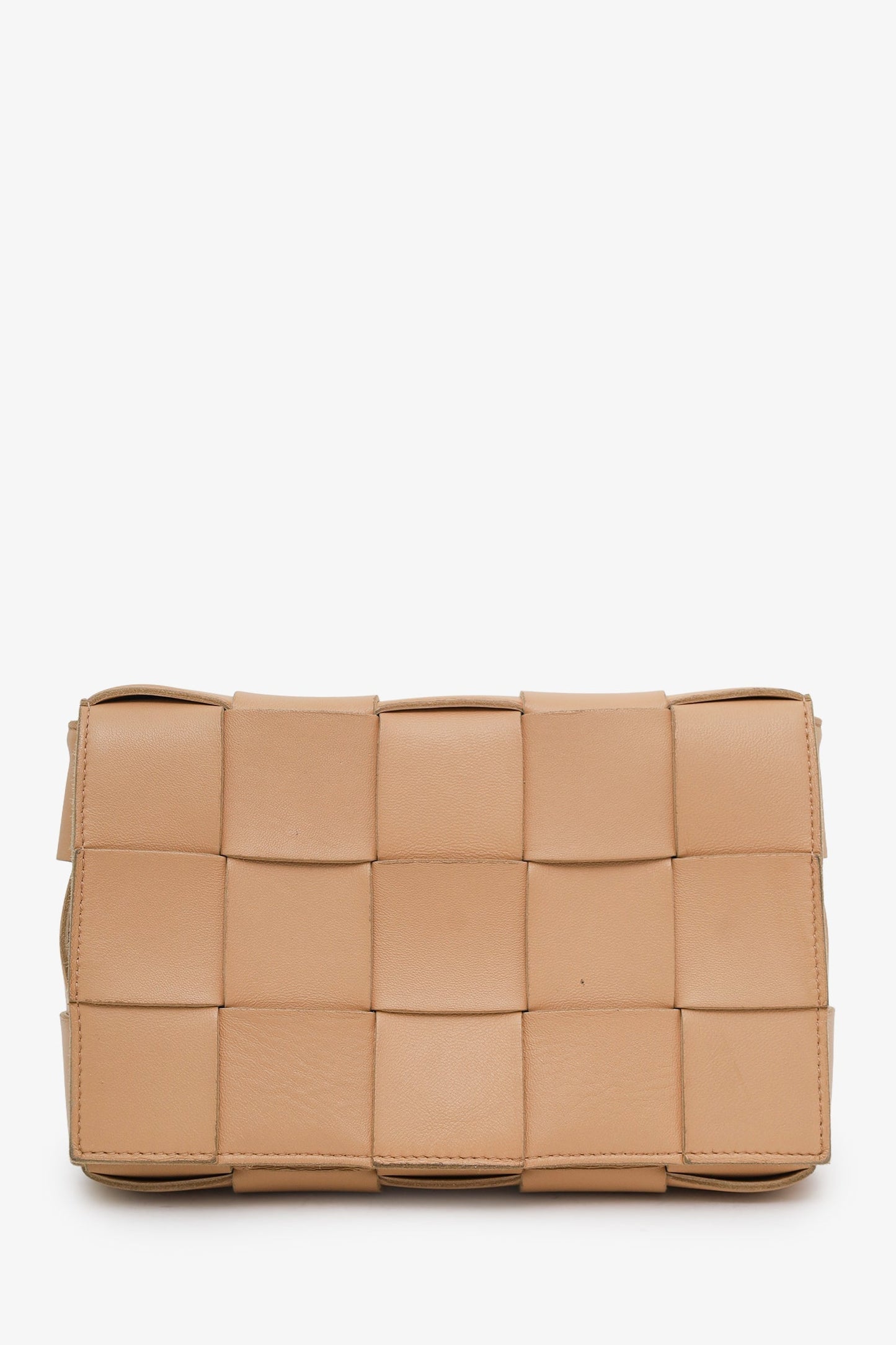 Bottega Veneta Tan Small Intreccio Cassette Crossbody Bag