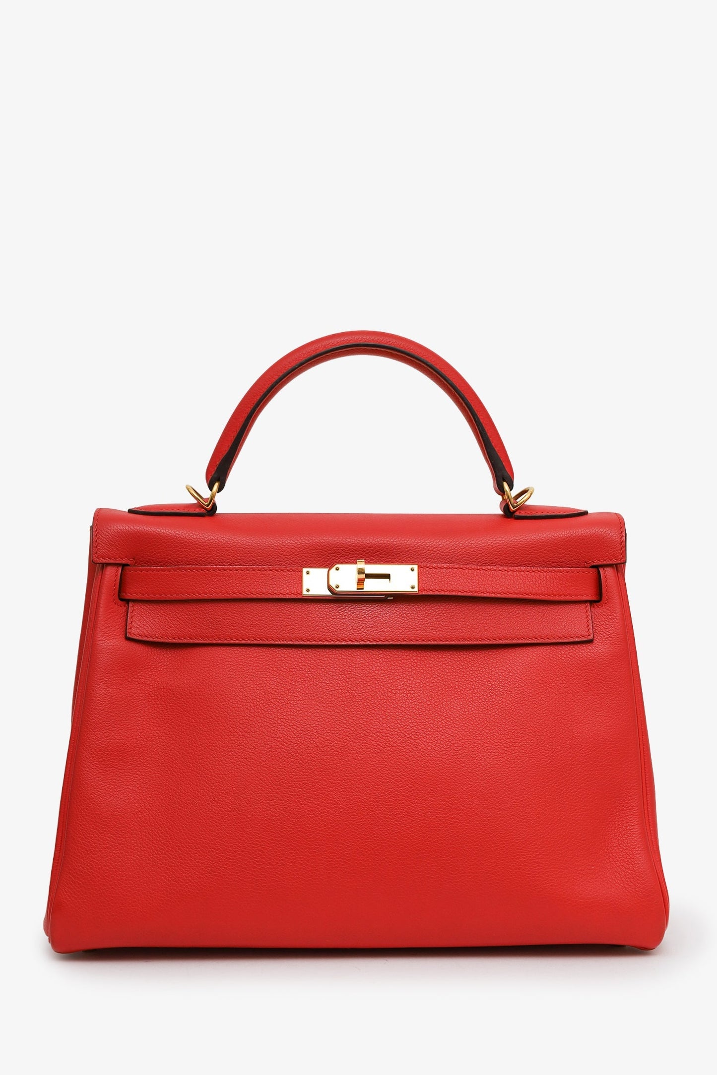 Hermès 2016 Red Togo Leather Kelly 32 with Strap GHW