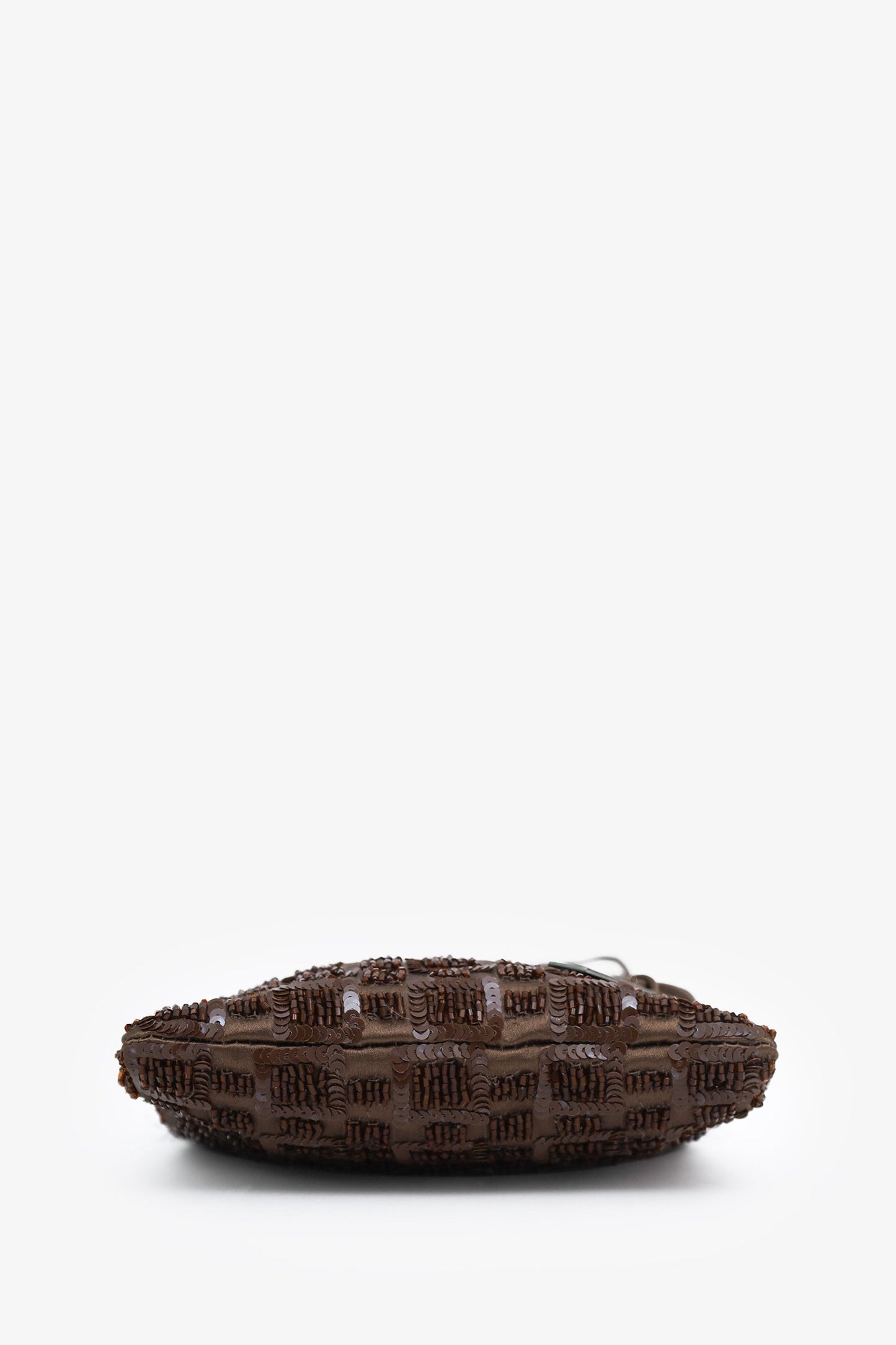 Gucci Brown Sequin Beaded Tassel Shoulder Bag