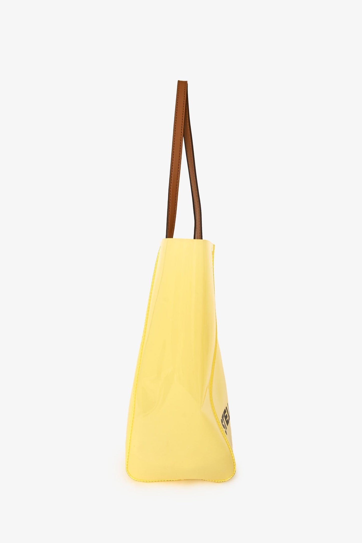 Stella McCartney Yellow Clear Logo Tote Bag