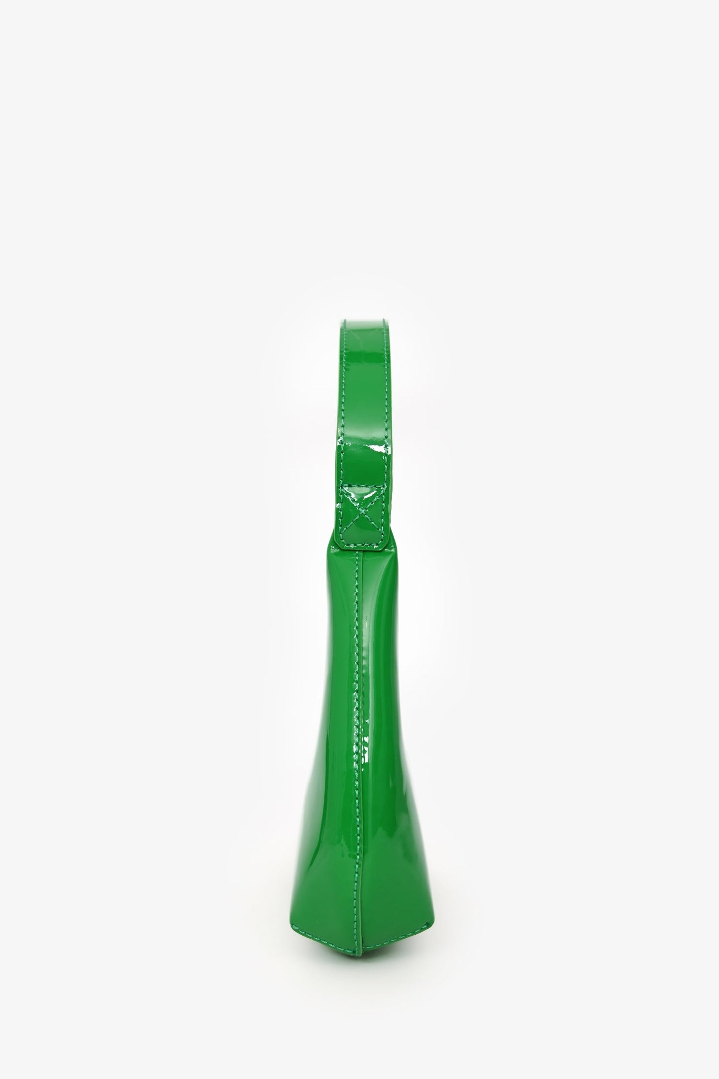 By Far Green Patent Baby Amber Bag