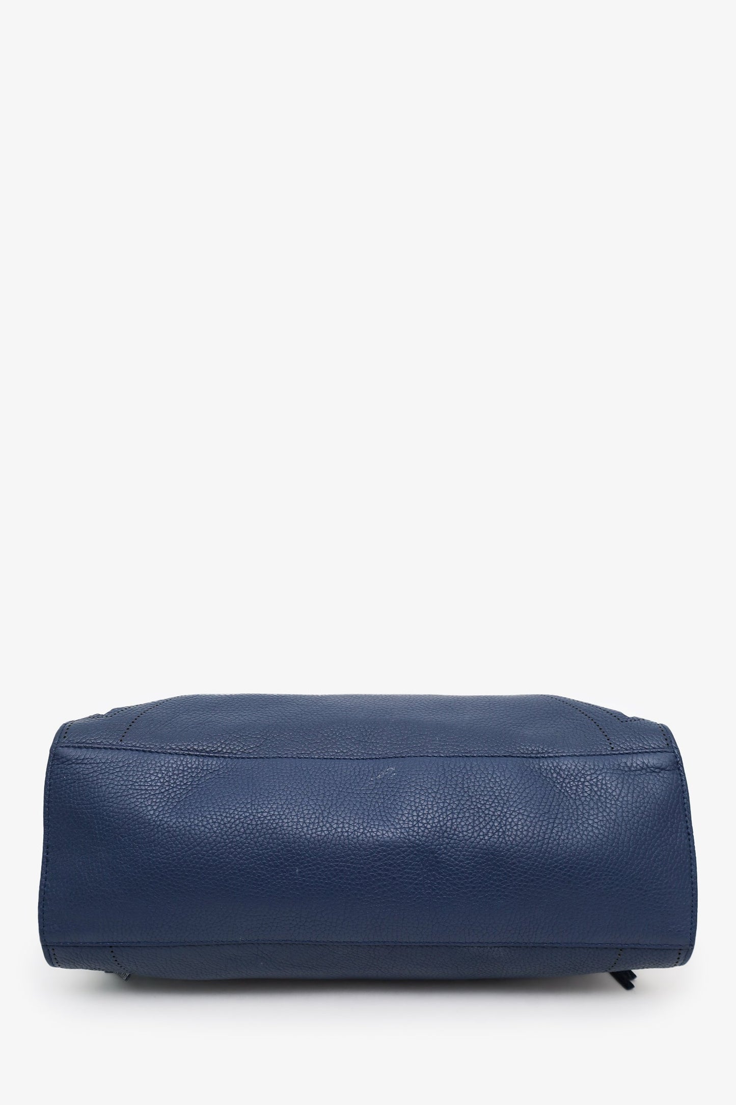 Balenciaga Blue Leather Blackout City Bag With Strap