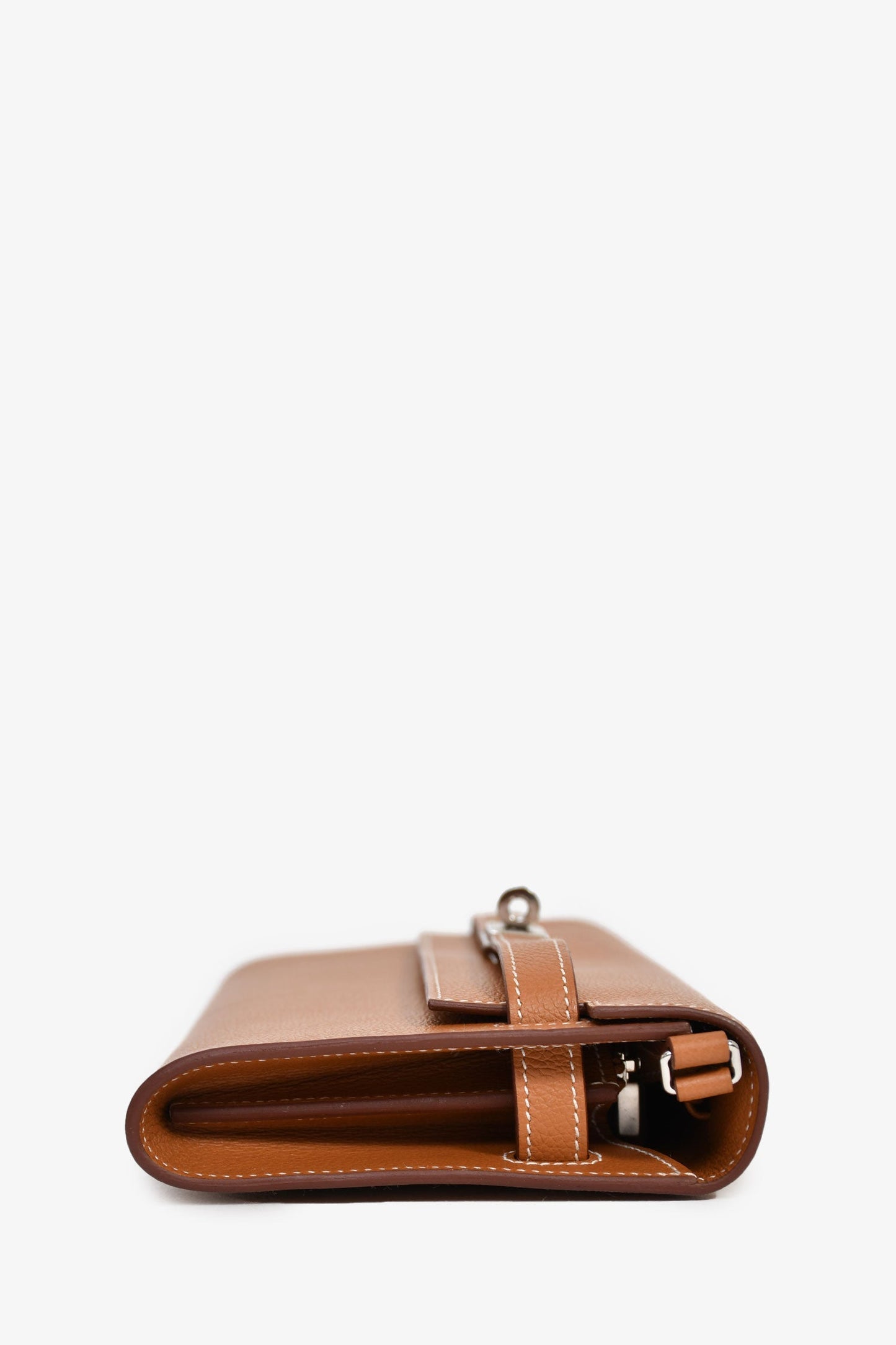 Hermès 2025 Gold Evercolor Leather Kelly To Go Wallet