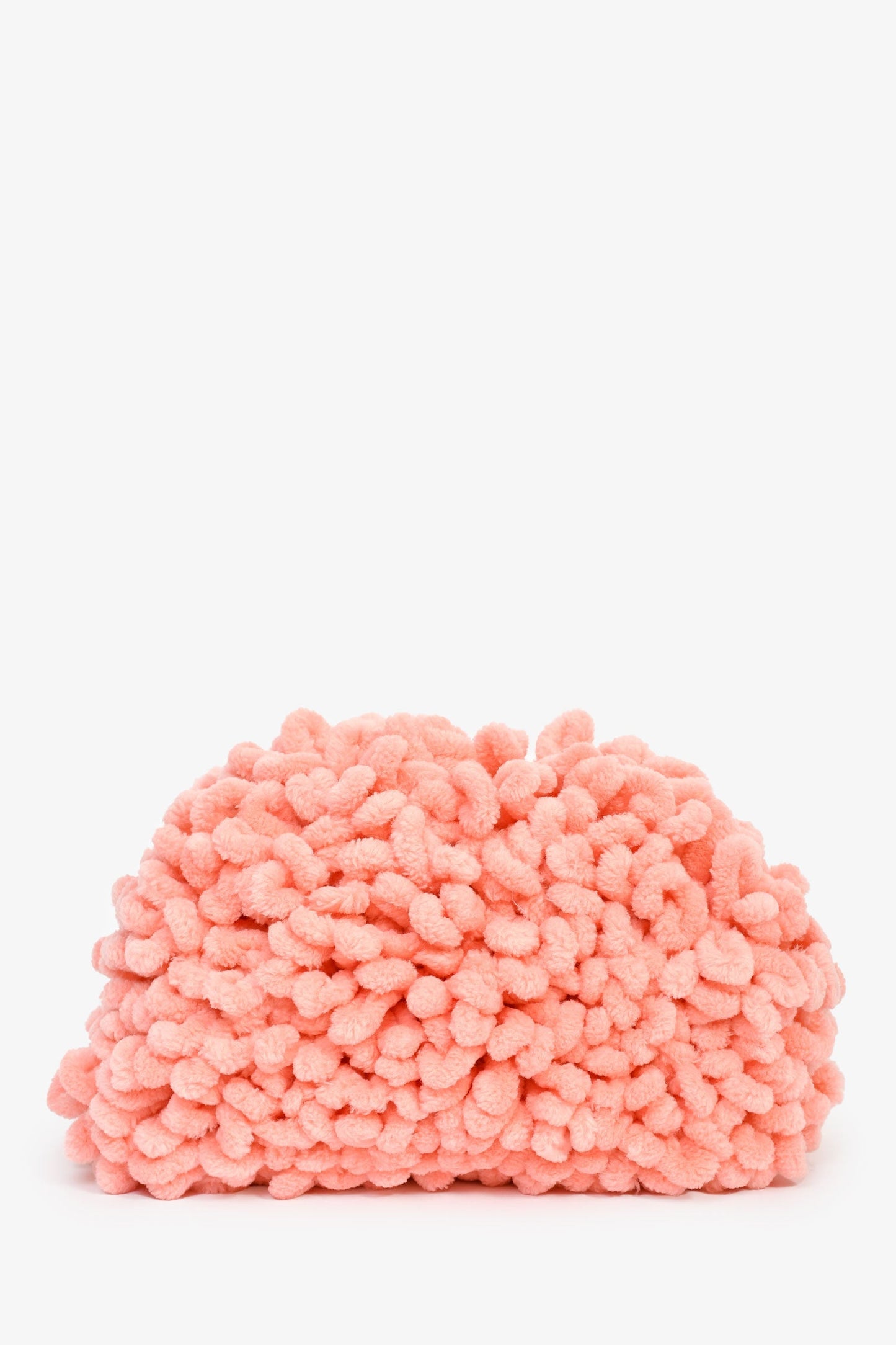 Bottega Veneta Pink Fuzzy 'Chenille' Teen Pouch Bag