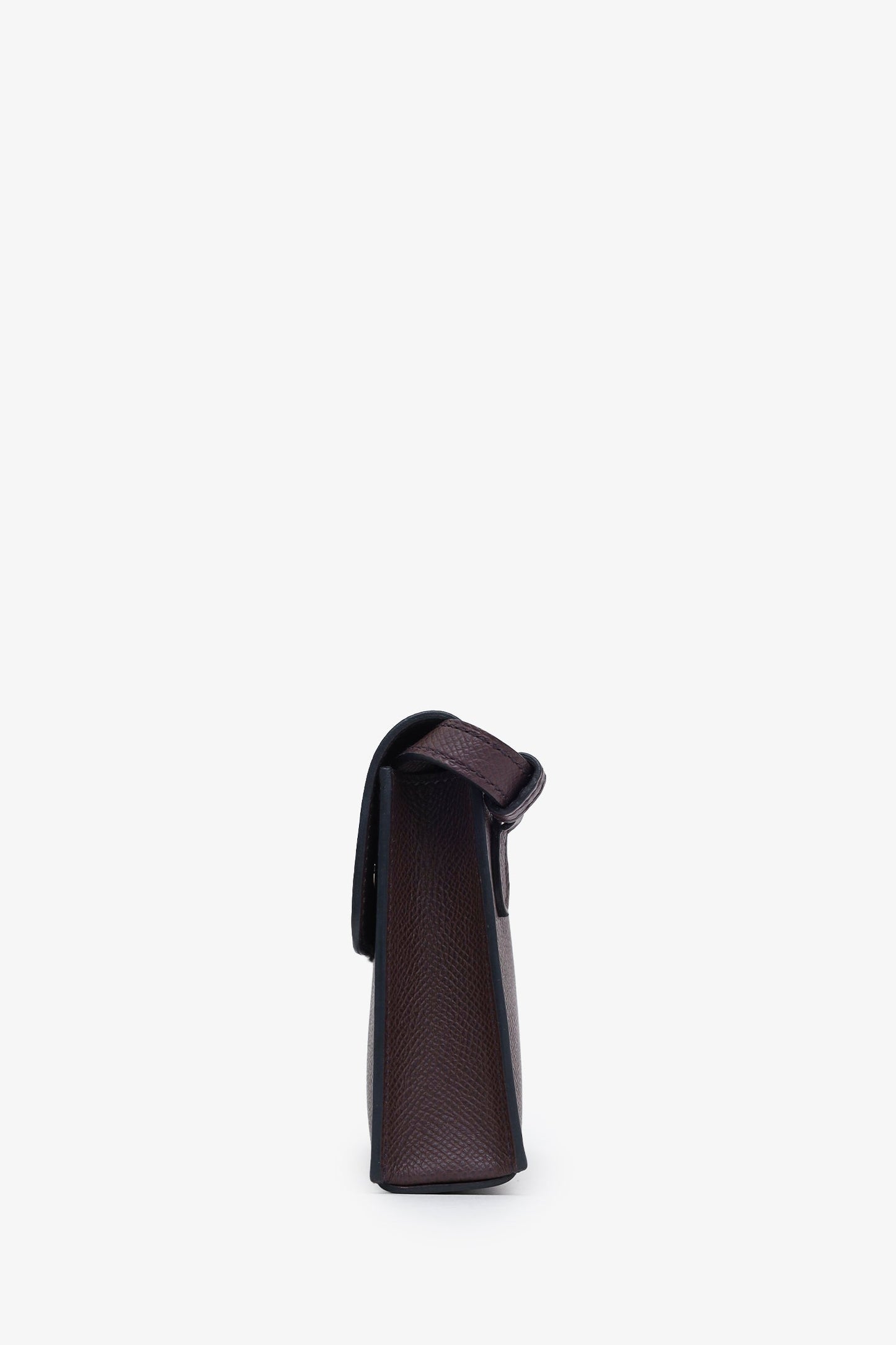 Hermès 2023 Rouge Sellier Epsom Leather Hermèsnap Wallet With Strap
