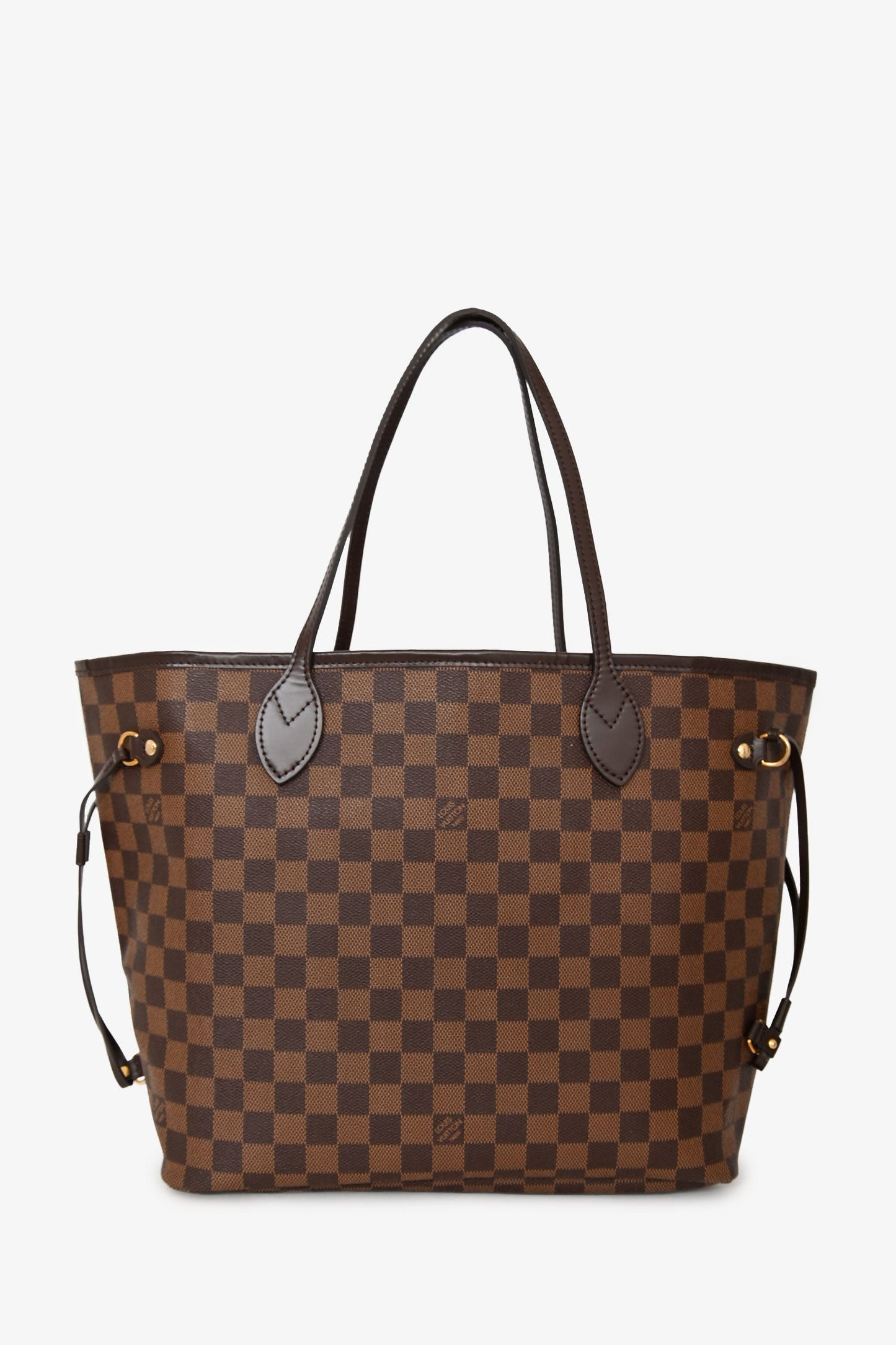 Louis Vuitton 2018 Damier Ebene Rose Ballerine Neverfull MM With Pouch