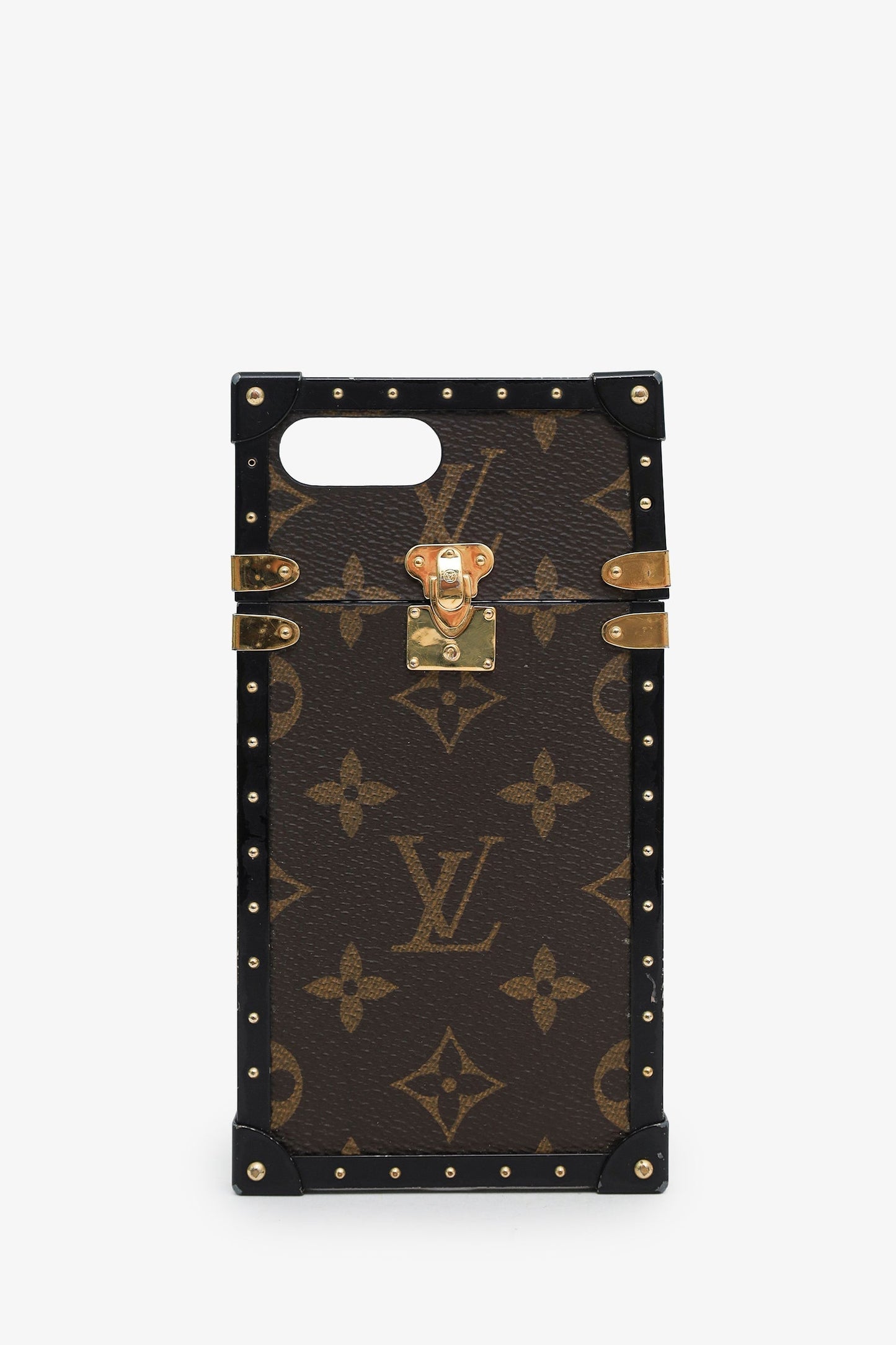 Louis Vuitton Brown Monogram Pochette Vertical Trunk