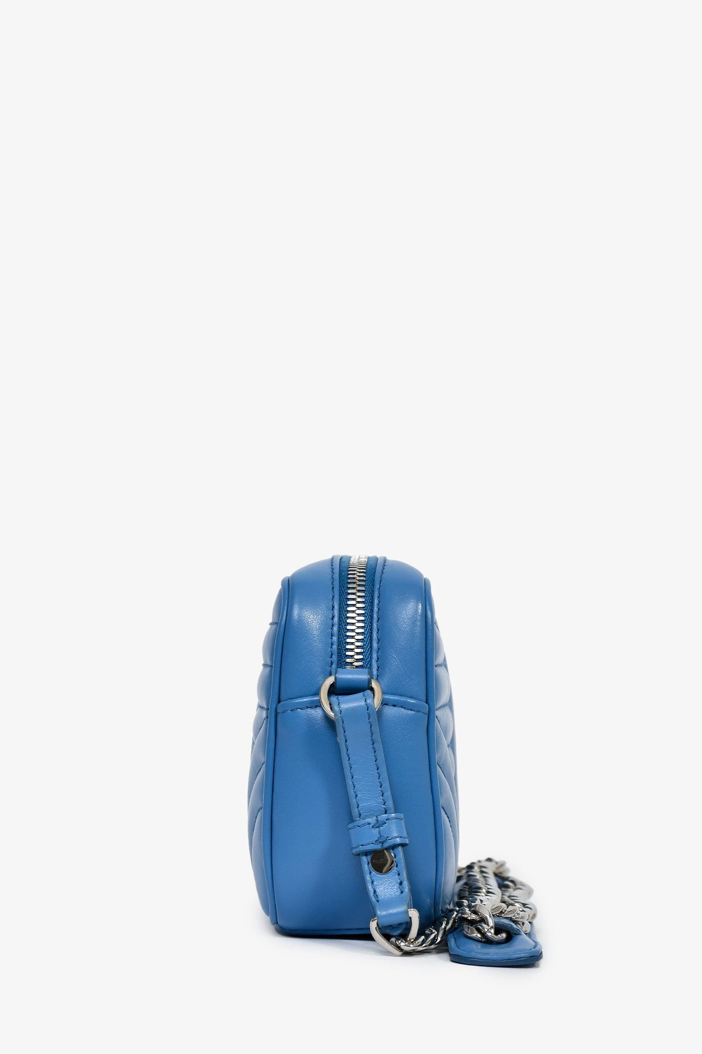 Prada Blue Calfskin Leather Diagramme Camera Bag