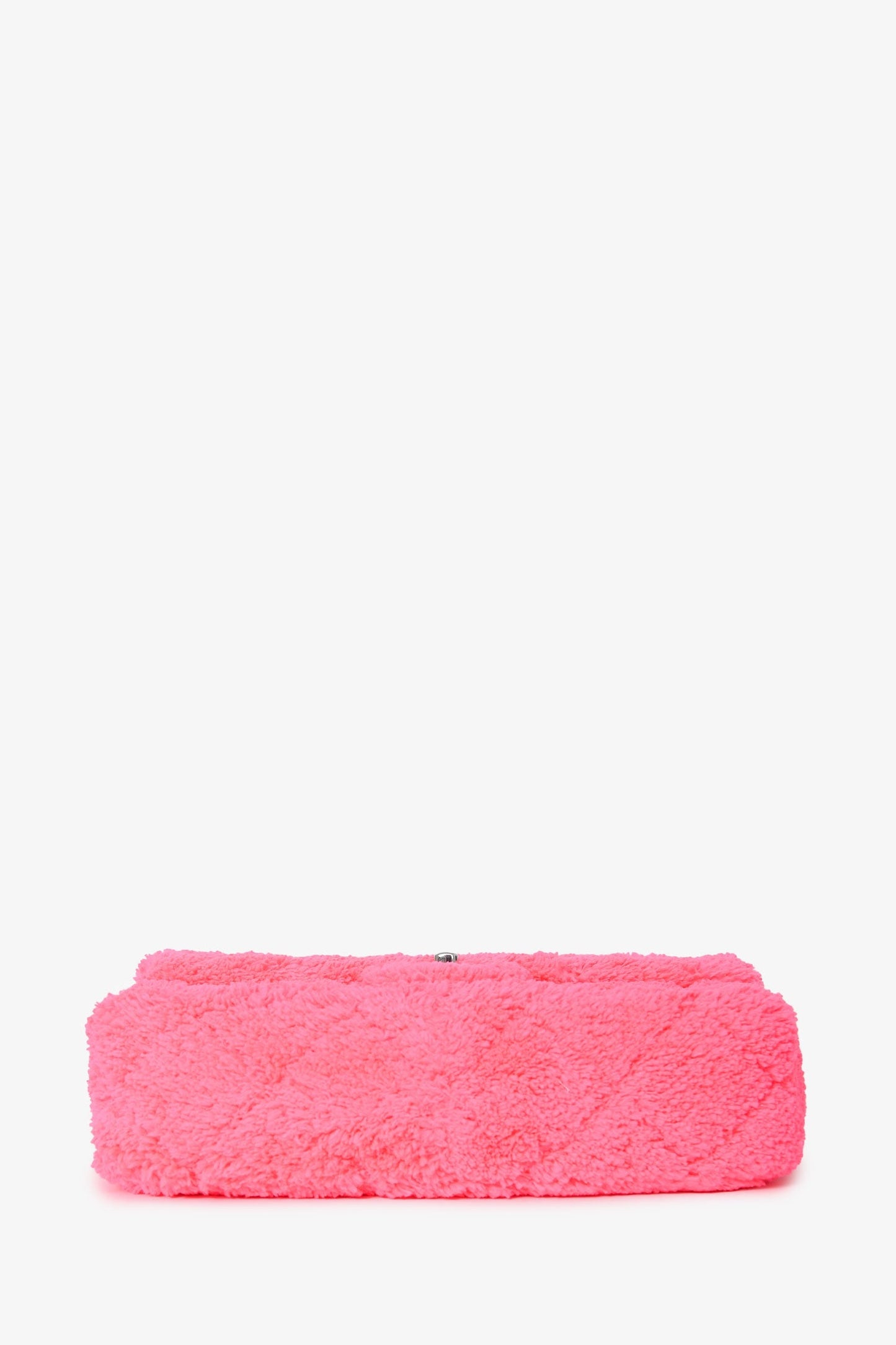 Chanel™ 2019 Neon Pink Terry Cloth Coco Beach Small Flap Bag SHW