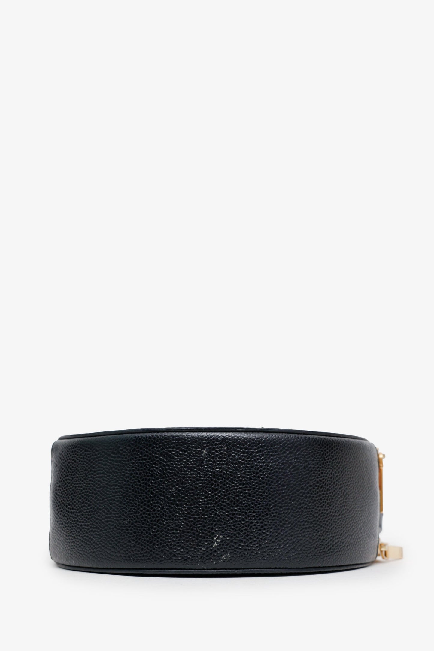 Thom Browne Black Leather Circular Crossbody Bag