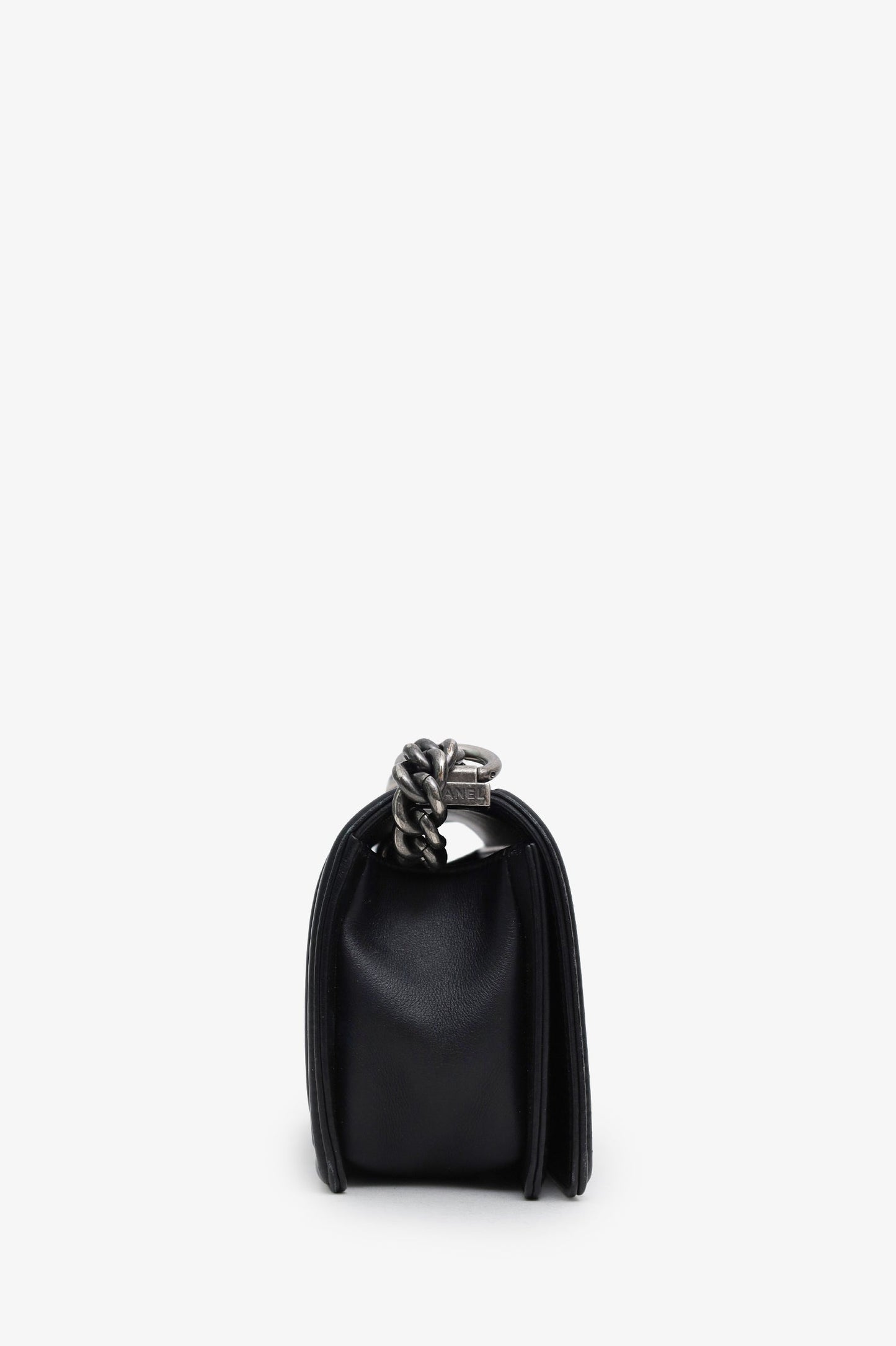 Chanel™ Small Black Quilted Lambskin Leather Boy Bag