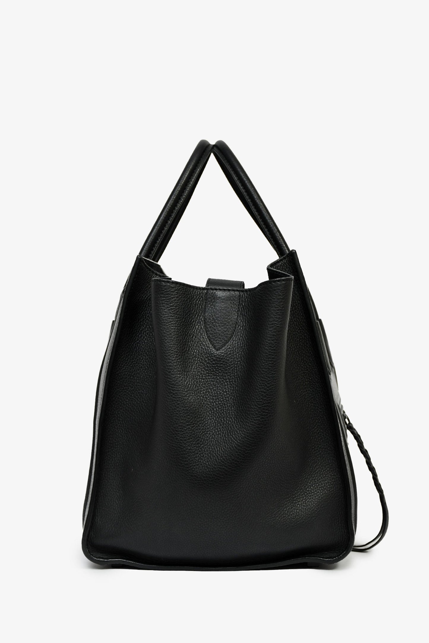 Celine Black Leather Medium Luggage Phantom Tote