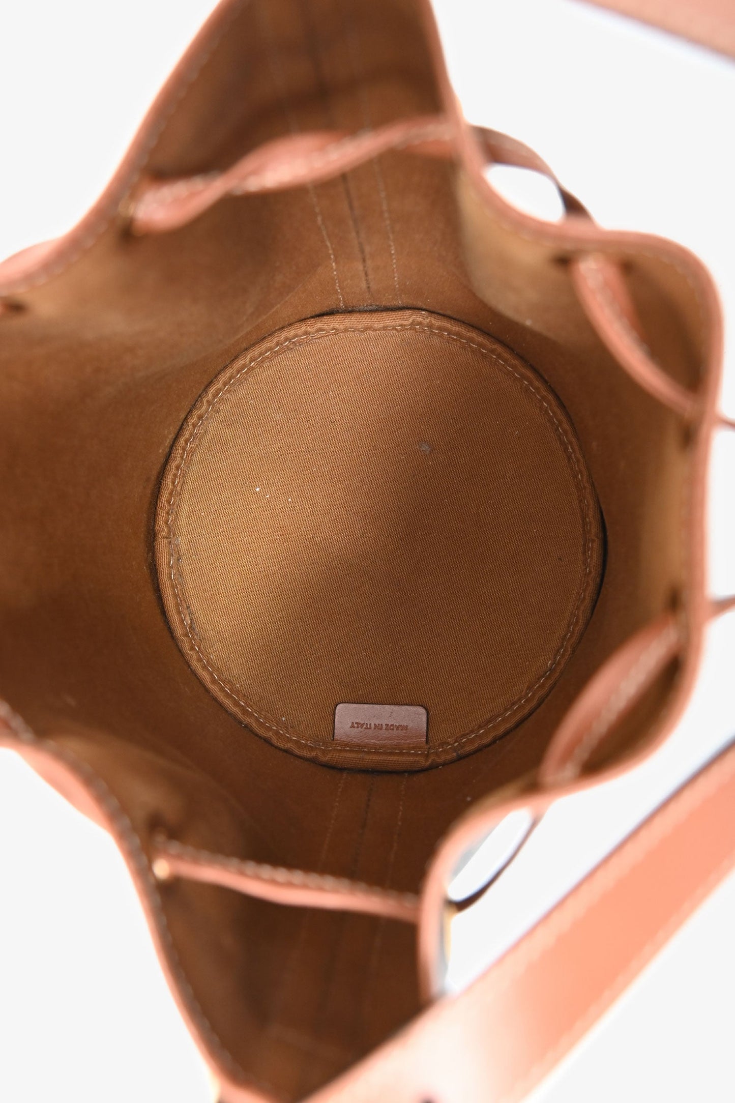 Celine Brown Triomphe Monogram Canvas Small Drawstring Bucket Bag