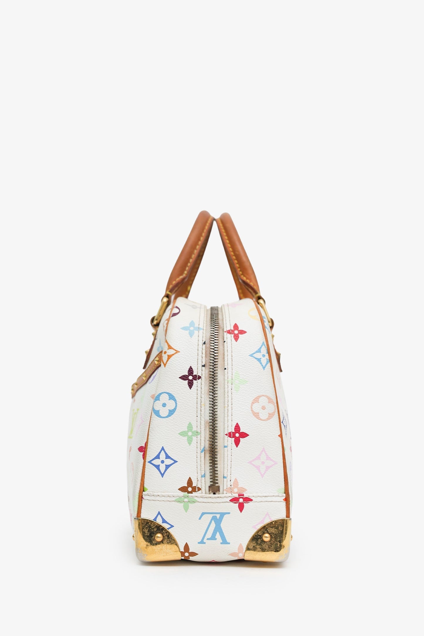 Louis Vuitton x Takashi Murakami White Multicolour Top Handle Bag