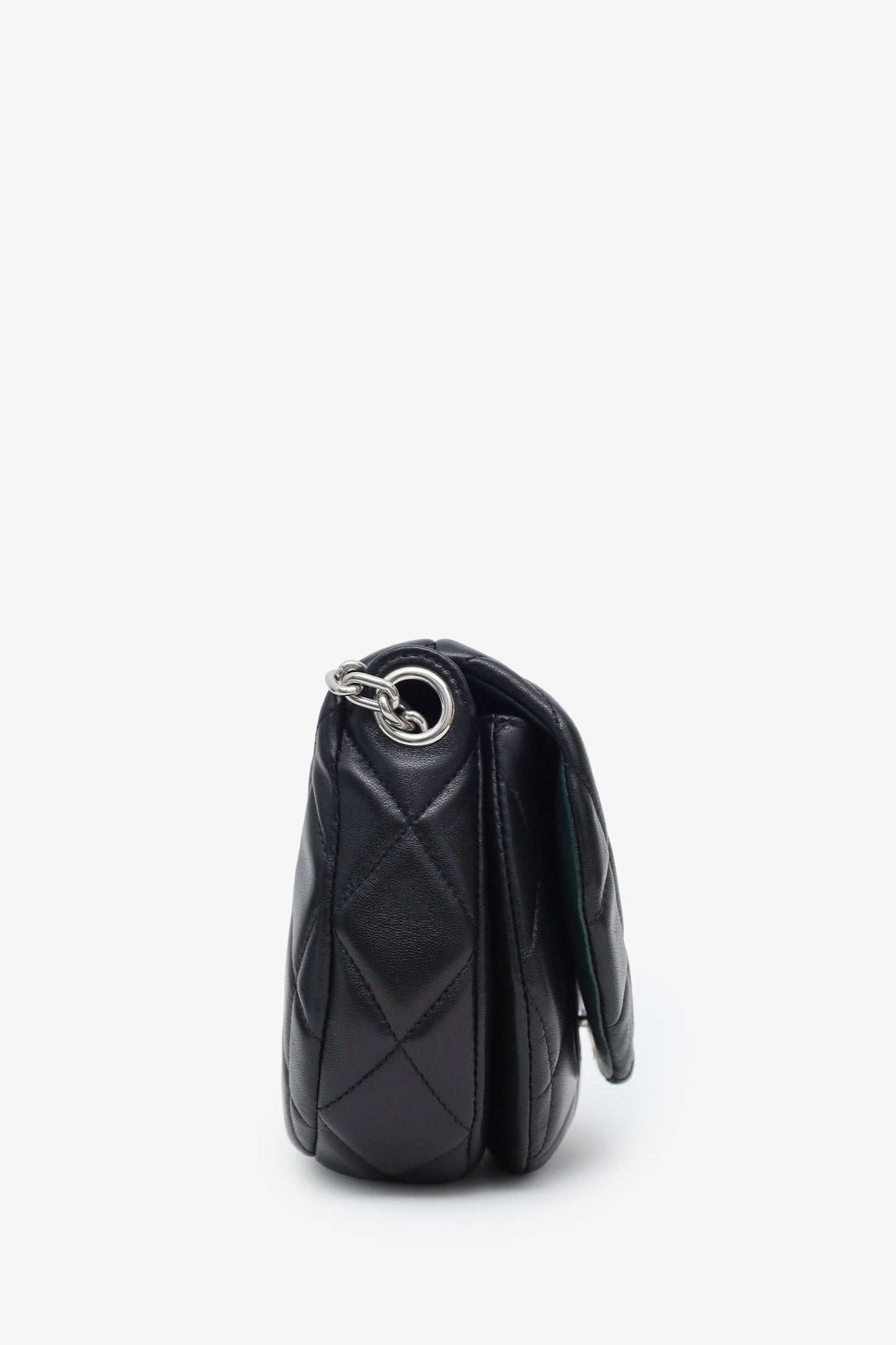 Burberry Black Quilted Leather Rocking Horse Crossbody Bag SHW