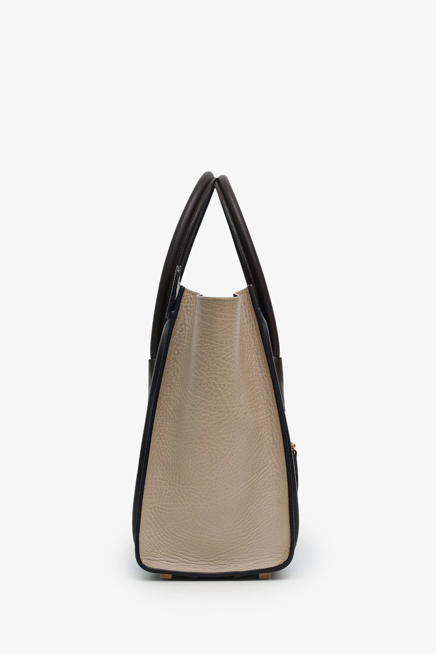 Celine Blue/Black/Beige Leather Micro Luggage Tote