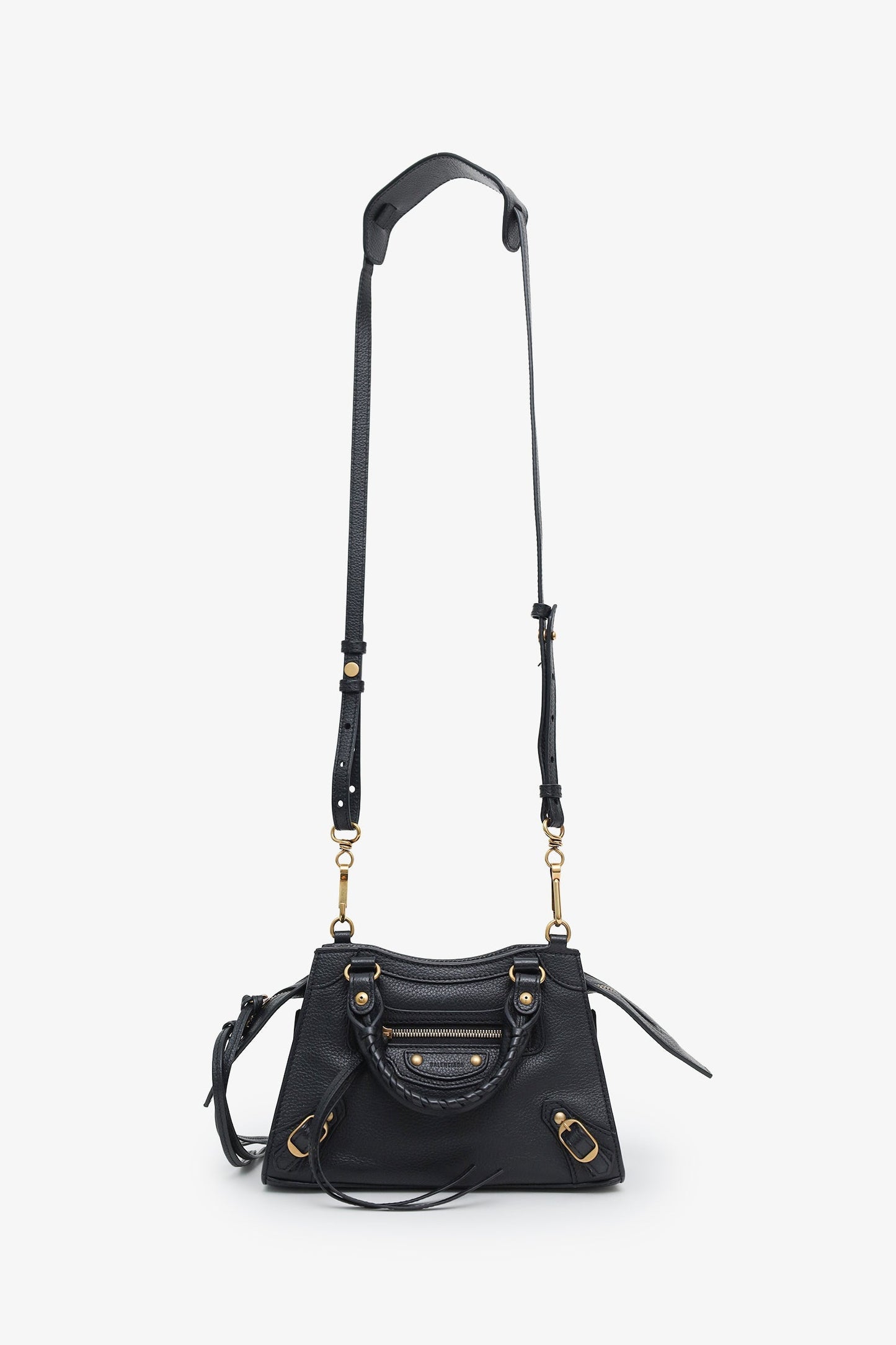 Balenciaga Black Leather Neo Classic Mini Crossbody Bag