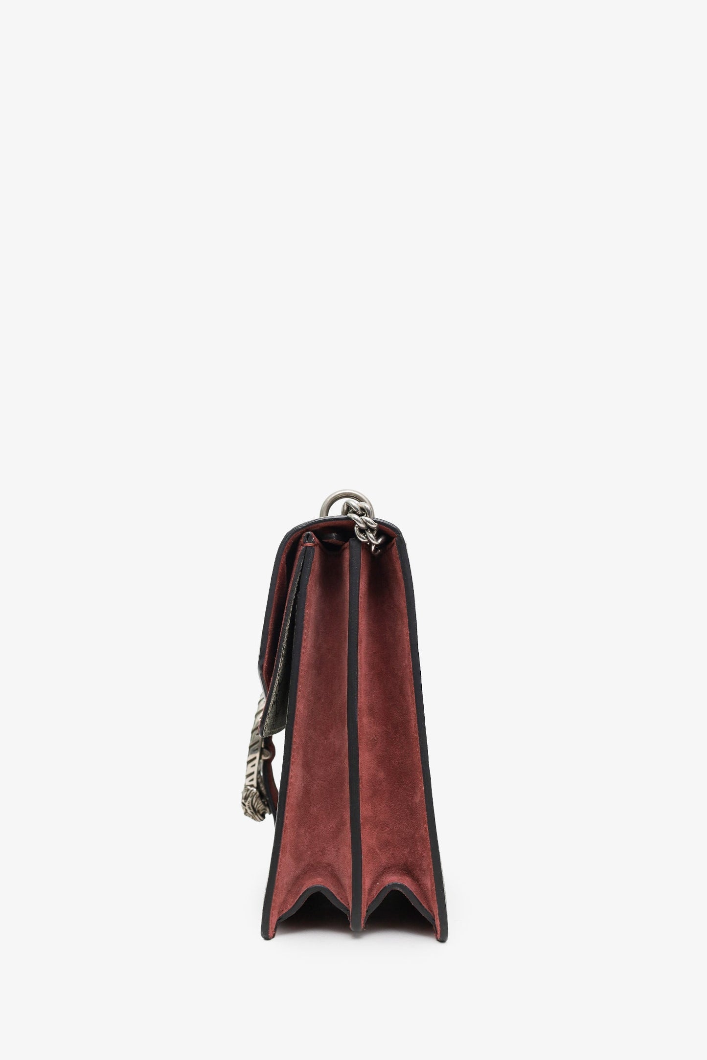 Gucci GG Supreme Blooms Canvas and Burgundy Suede Dionysus Medium Shoulder Bag
