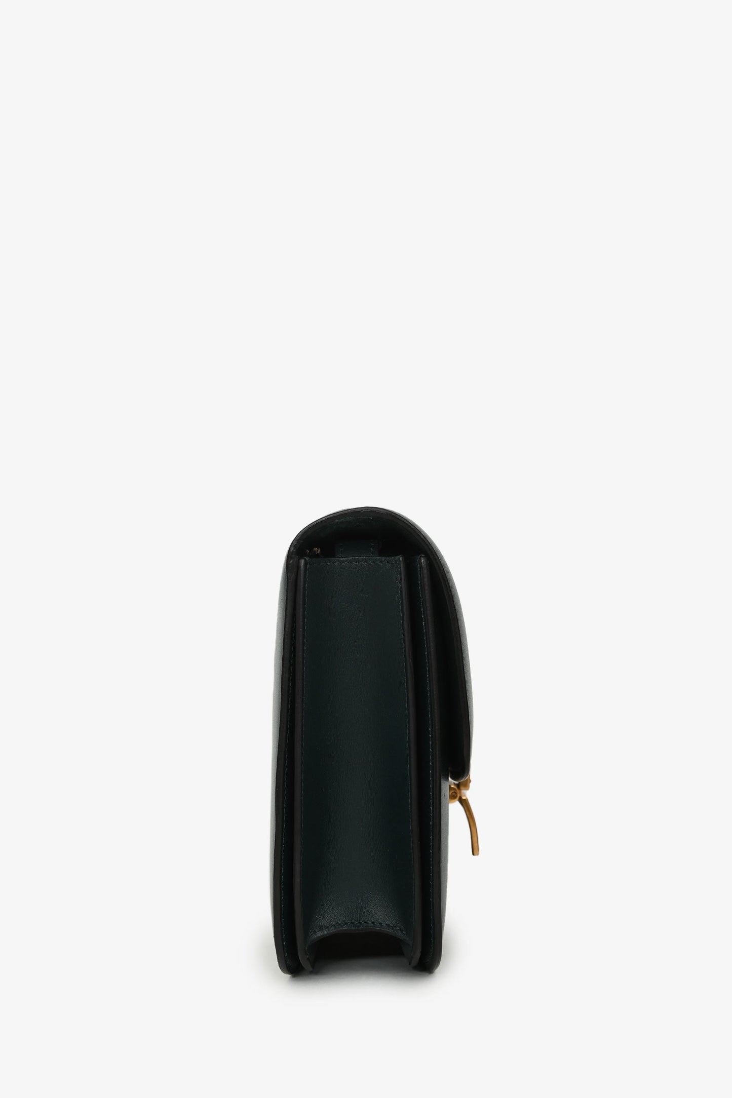 Celine Green Leather Medium Classic Box Crossbody