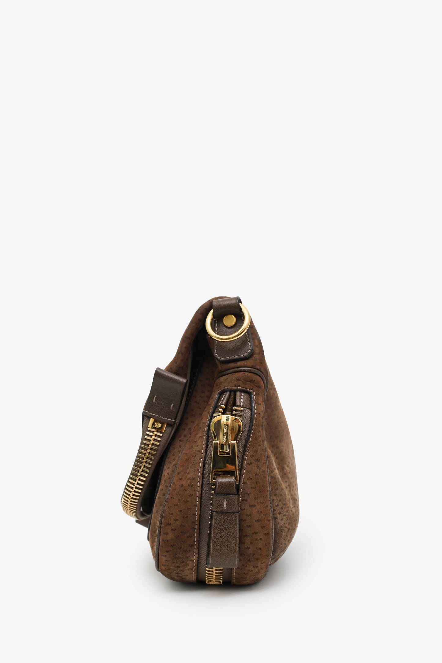Tom Ford Brown Peccary Embossed Leather Medium Jennifer Shoulder Bag