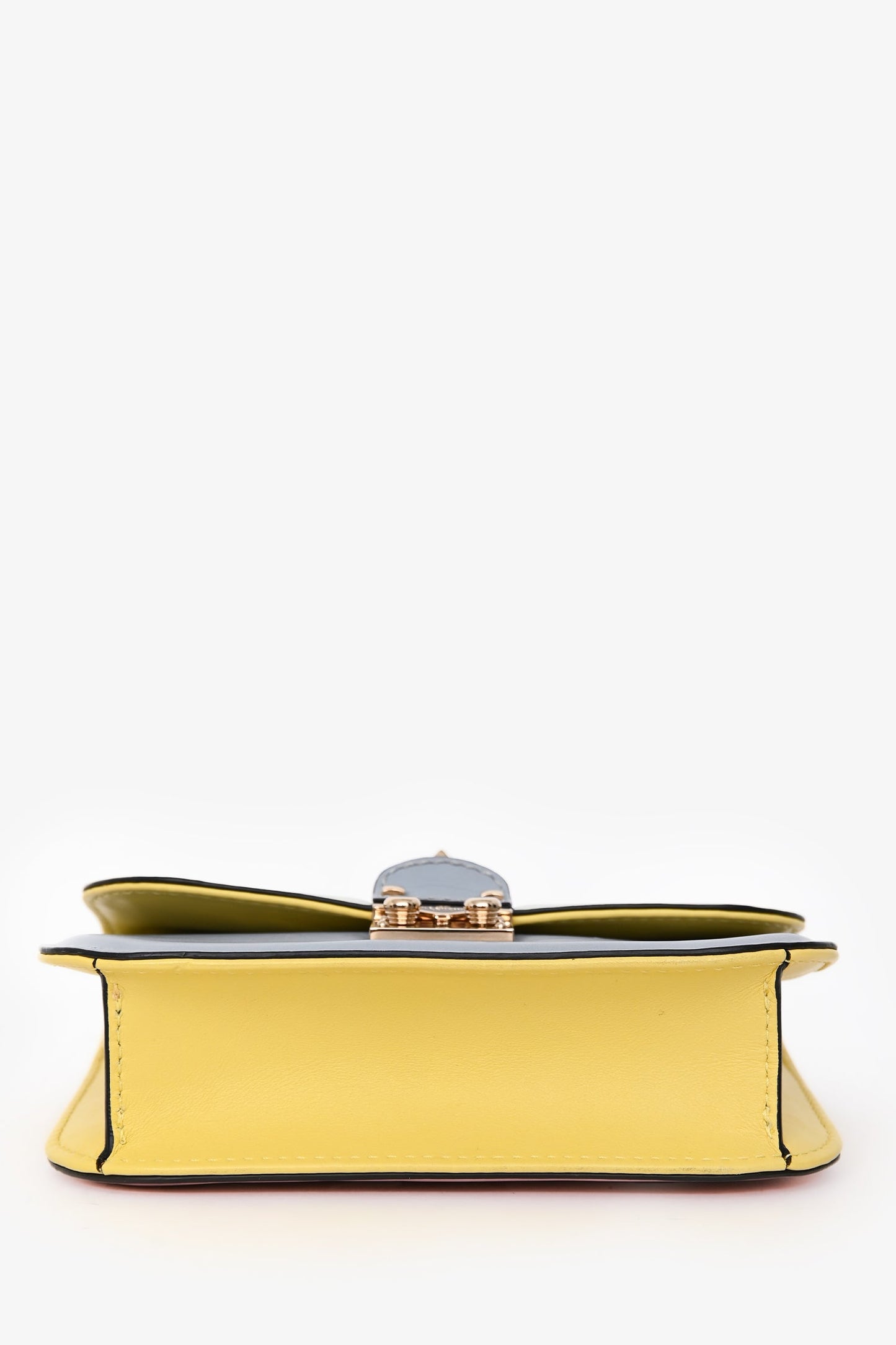Valentino Light Blue/Green Rockstud Small Glam Lock Shoulder Bag