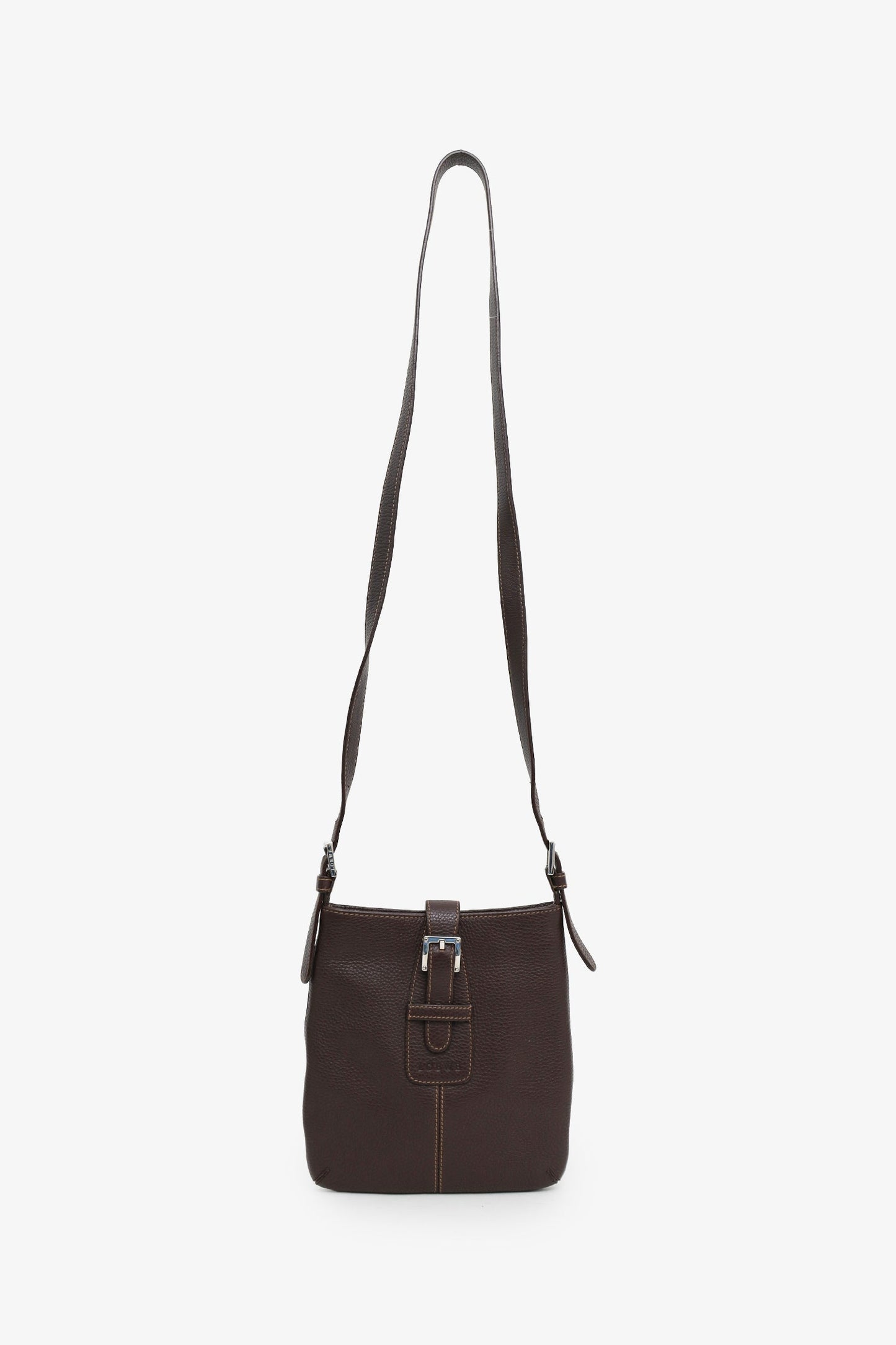 Loewe Brown Leather 'Senda' Crossbody Bag