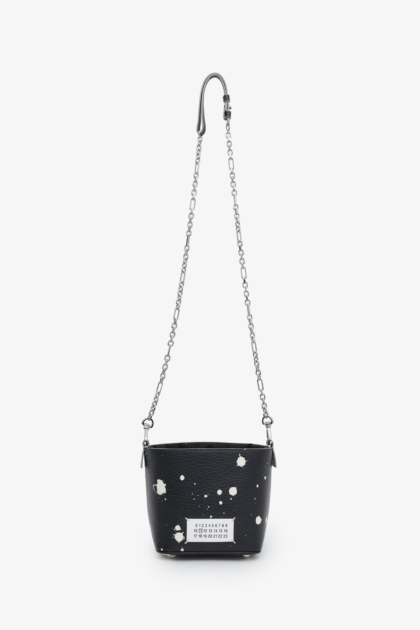 Maison Margiela Black Leather Paint Splatter Crossbody Bag