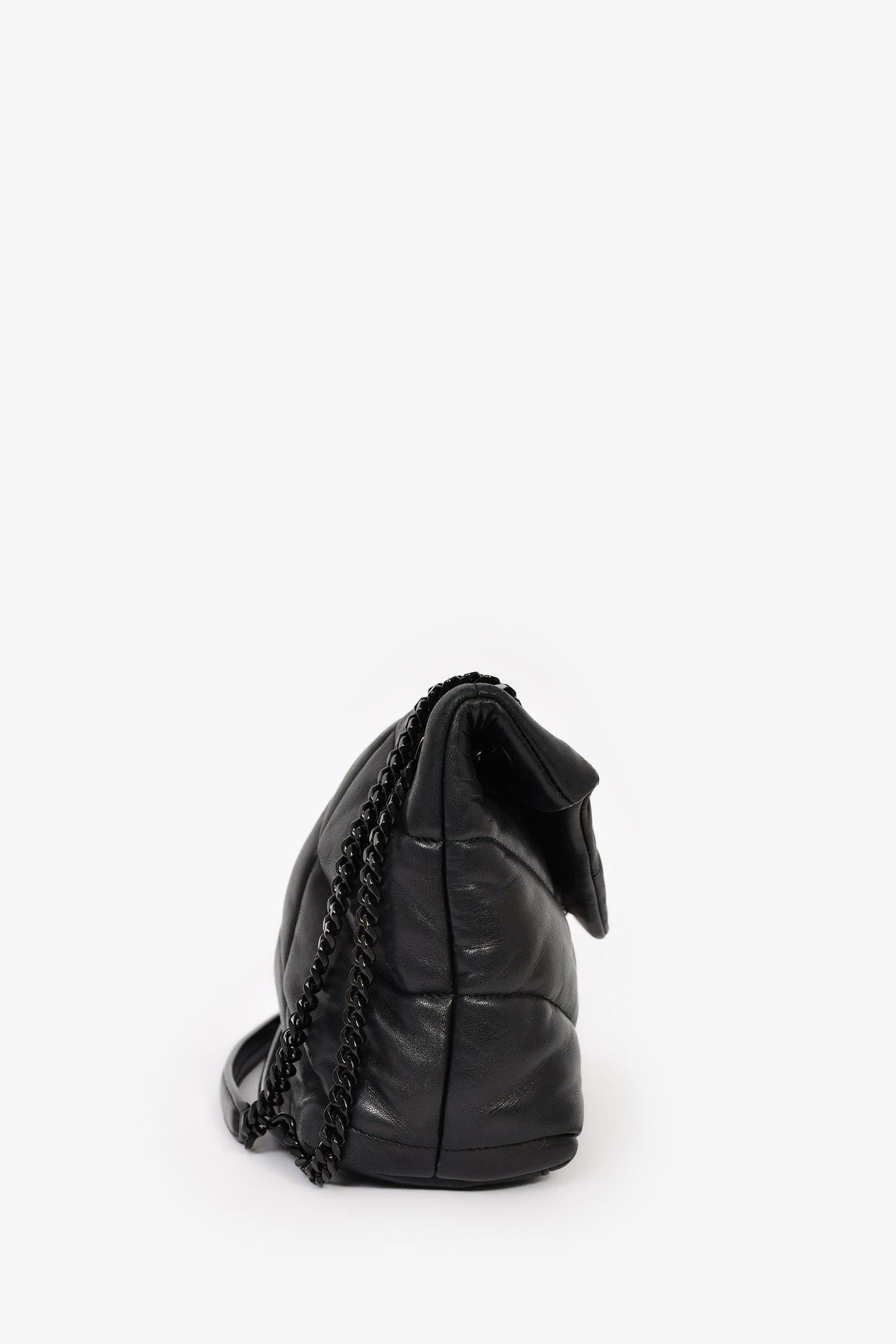 Saint Laurent Black Leather Lou Lou Small Shoulder Bag