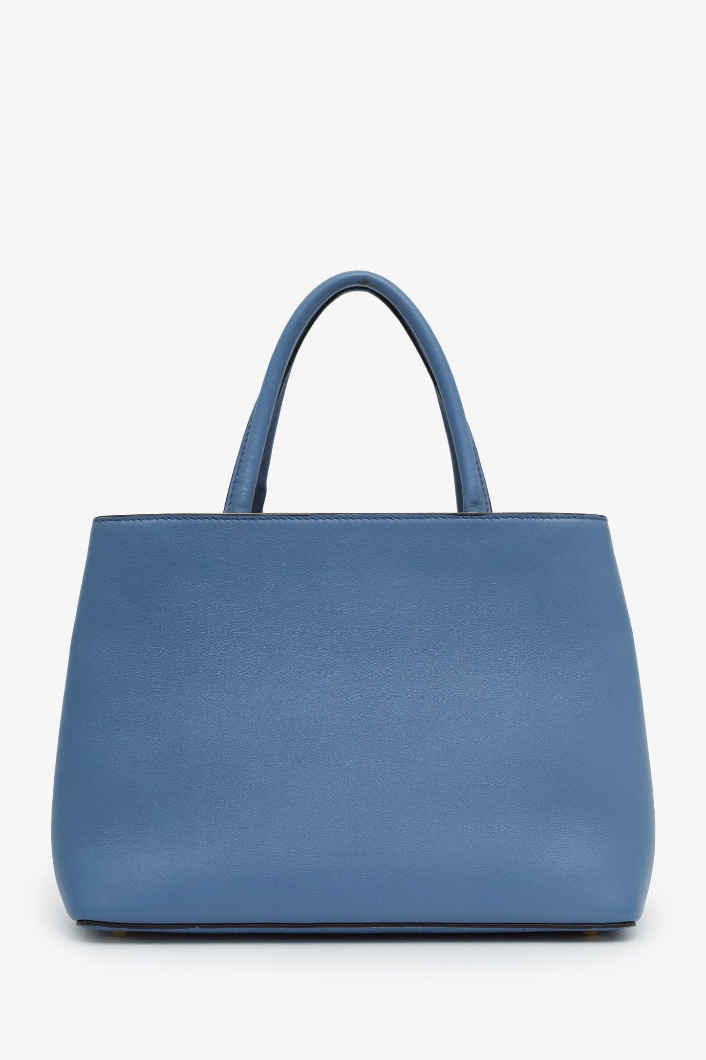 Fendi Blue Leather 2jours Top Handle With Strap