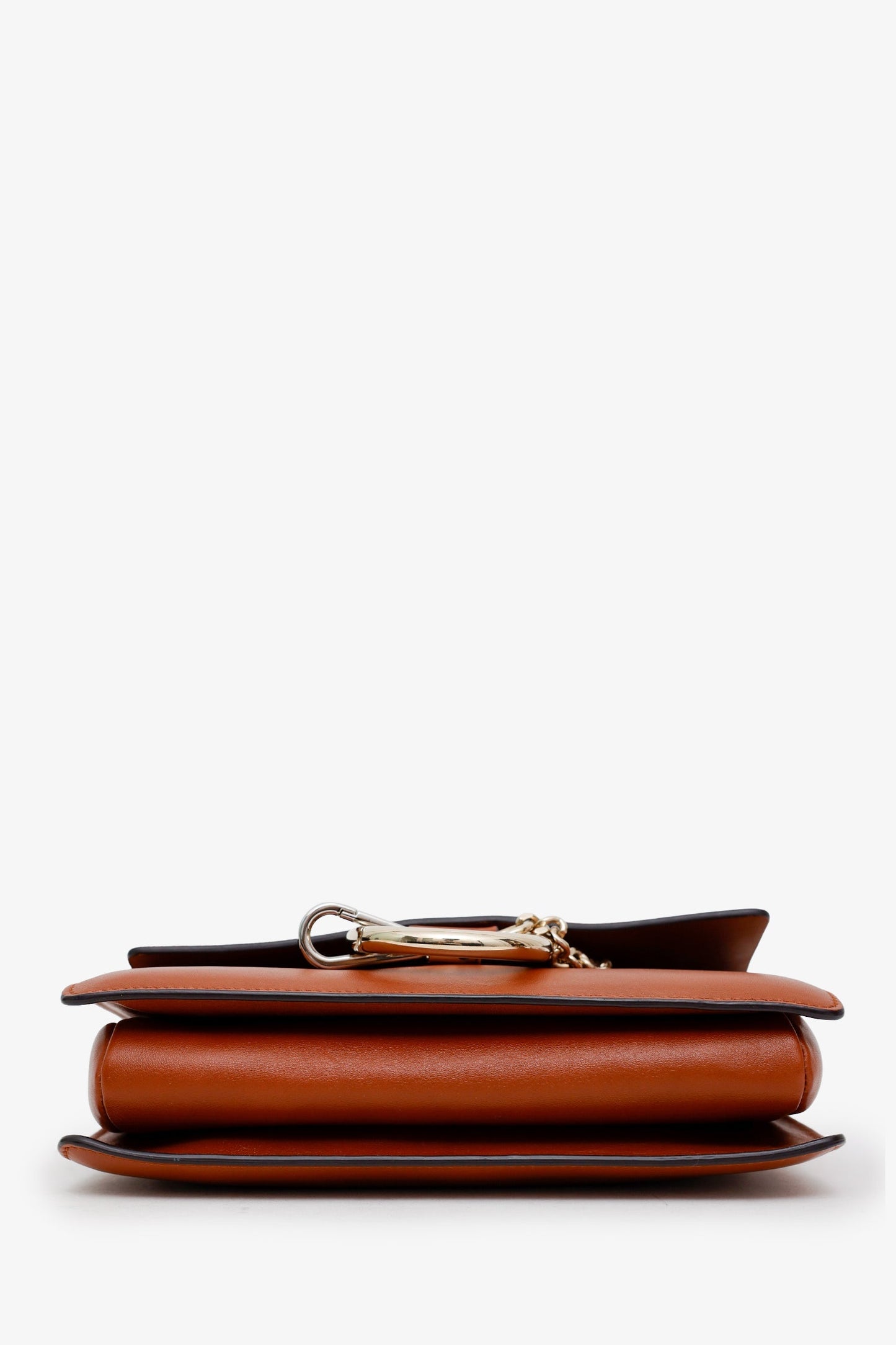 Chloé Brown Leather Suede Mini Faye Chain Bag