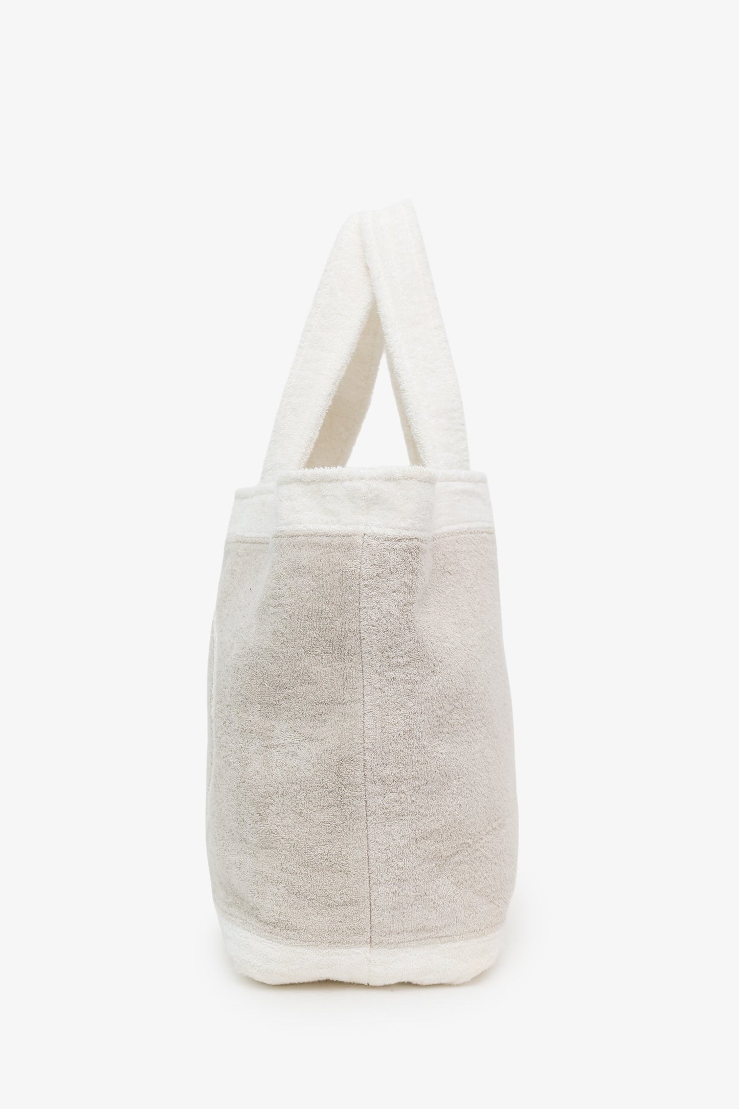 Chanel™ Beige/White Terry Cotton CC Beach Tote Towel Set