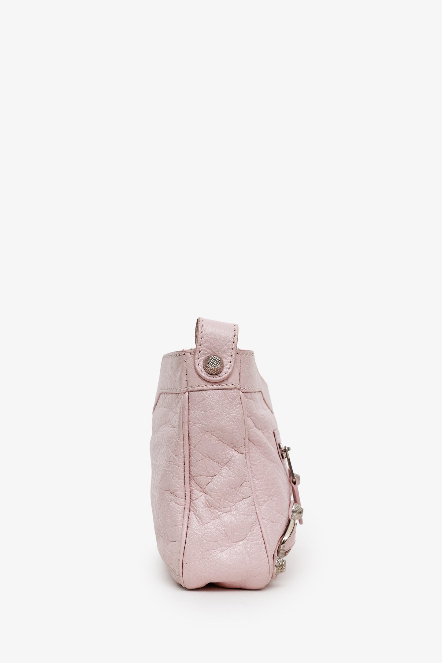Balenciaga Pink Agneau Classic Hardware Hip Crossbody