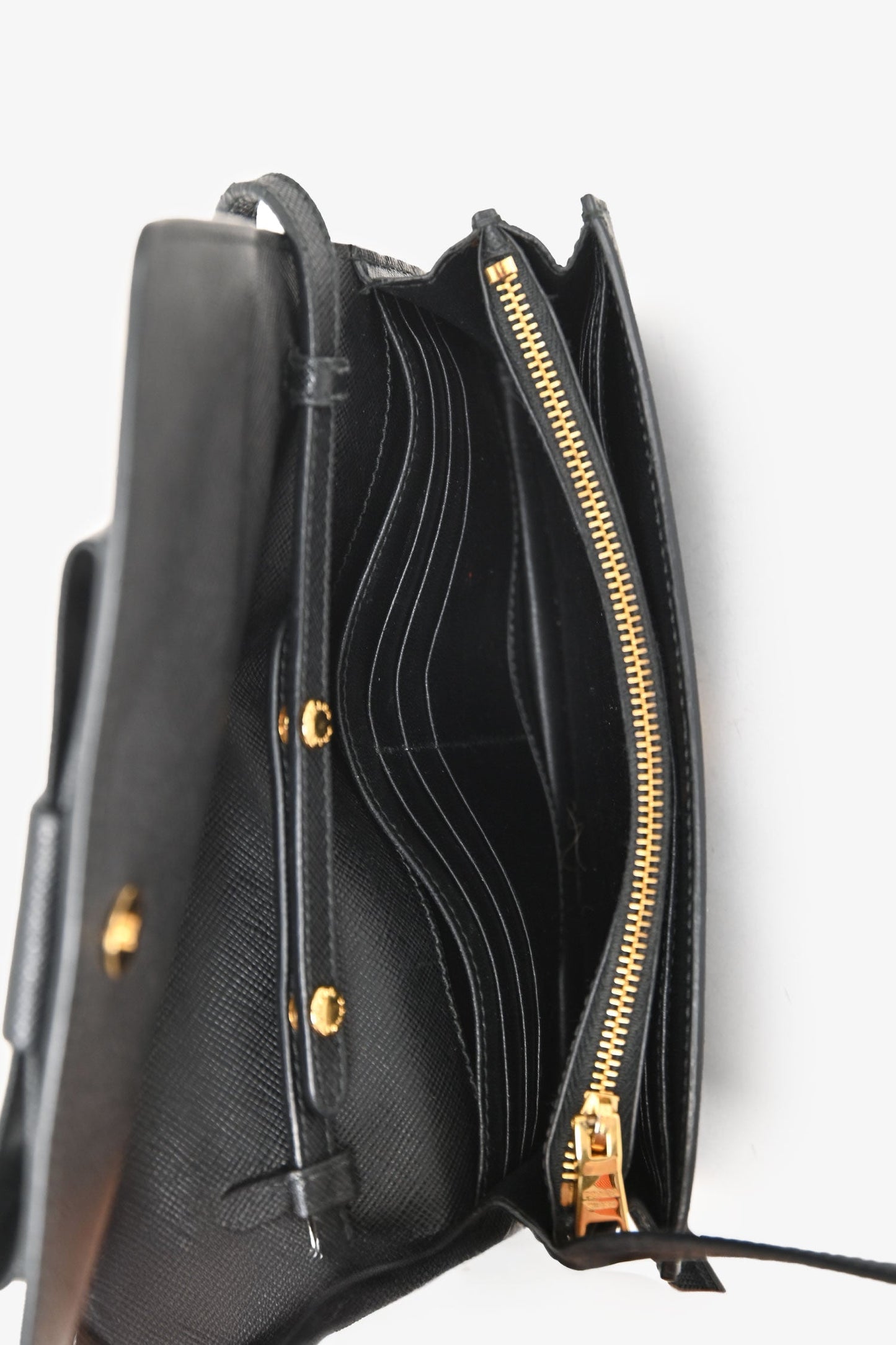 Prada Black Saffiano Bow Crossbody