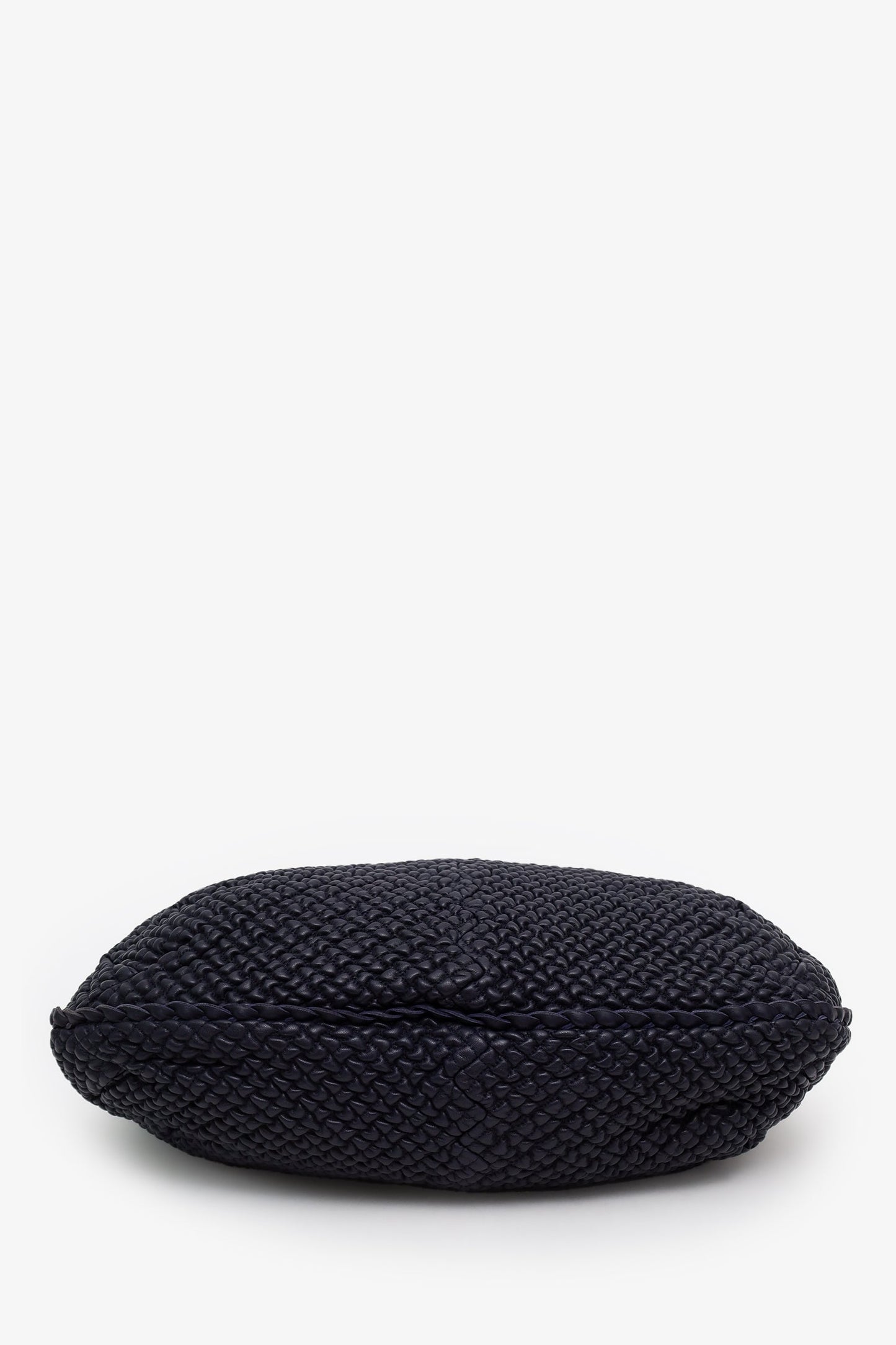 Bottega Veneta Navy Nappa Intrecciato Weave Maxi Veneta Hobo