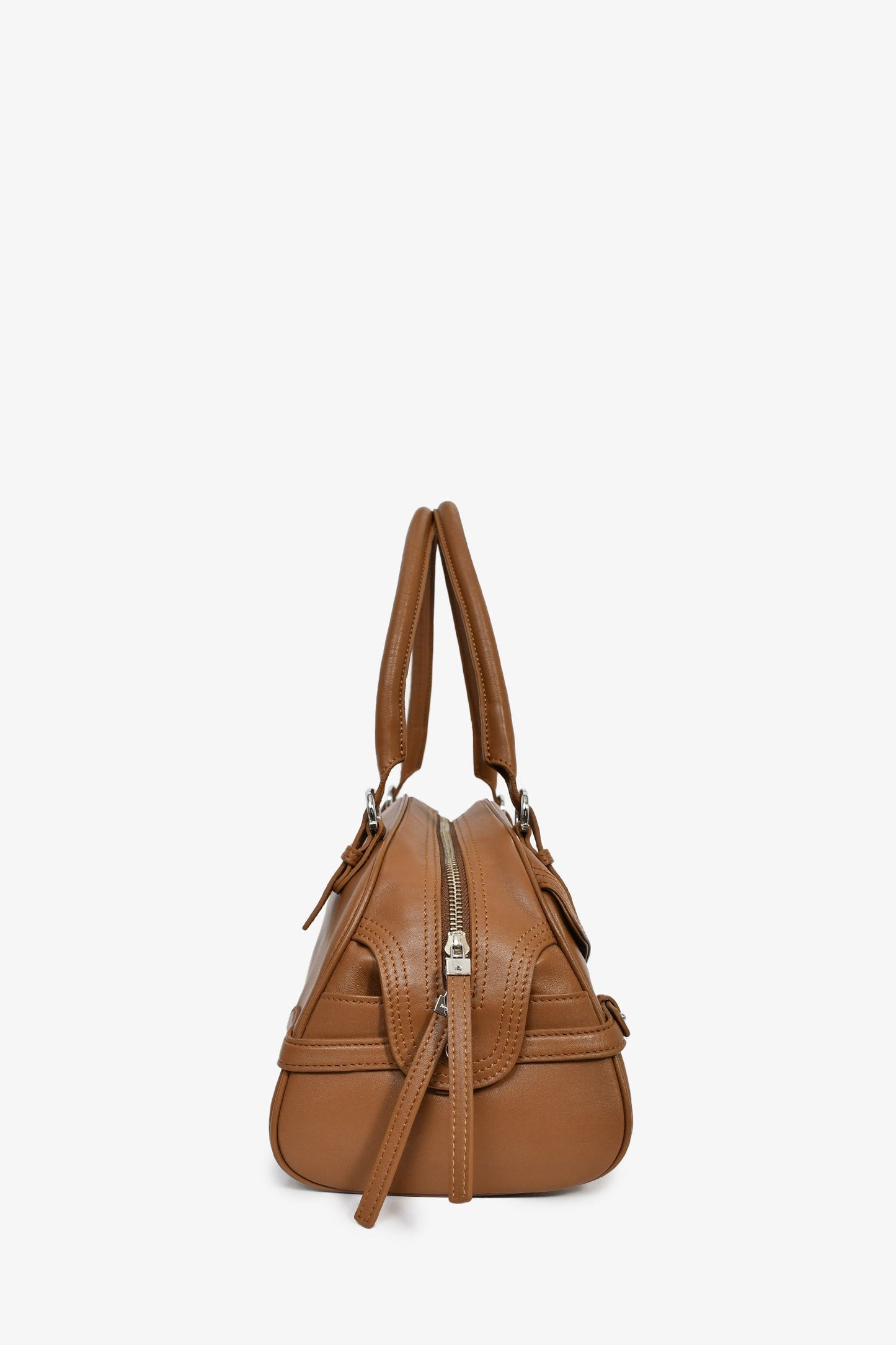 Salvatore Ferragamo Brown Leather Gancini Bag
